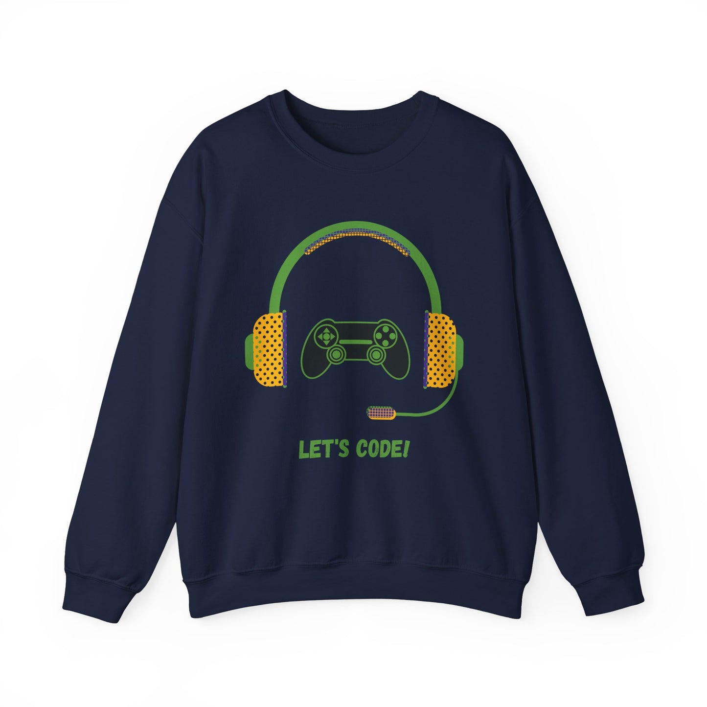 Let's Code Long Sleeve Crewneck Sweatshirt for Tech Lovers