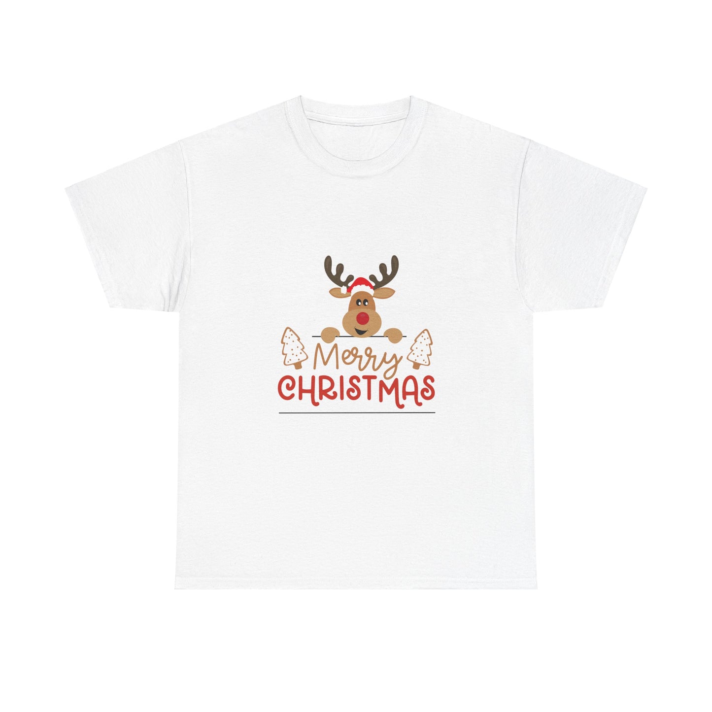 Merry Christmas Unisex Heavy Short Sleeve Cotton Tee