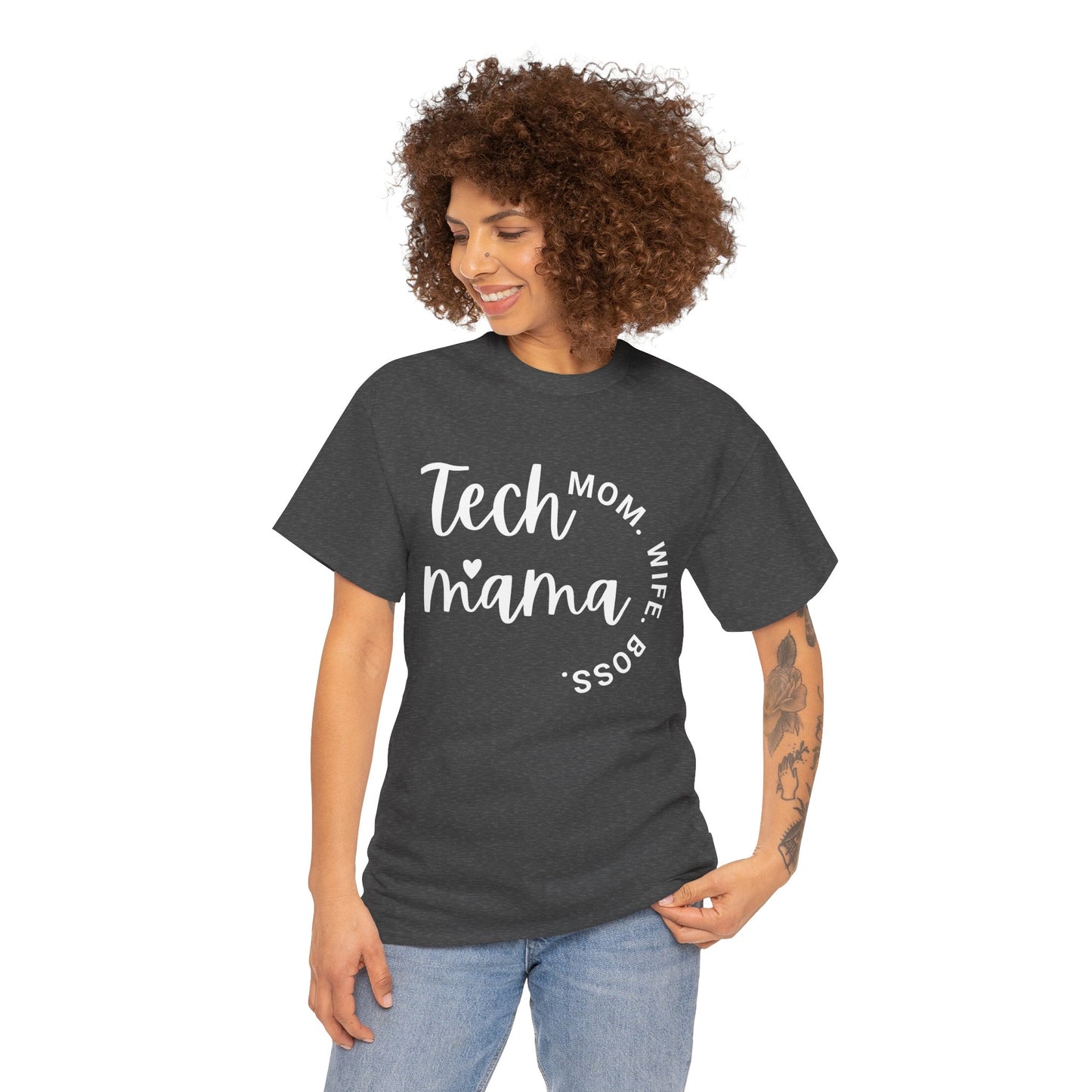 Tech Mama Boss Wife Mom Short Sleeve Cotton Tee