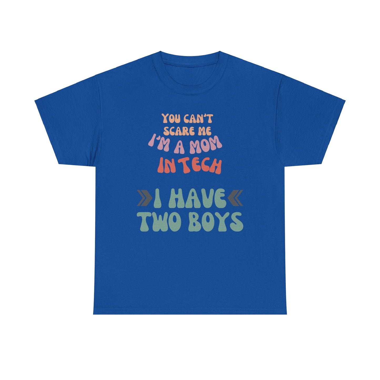 Mom in Tech with Two Boys Cotton Tee