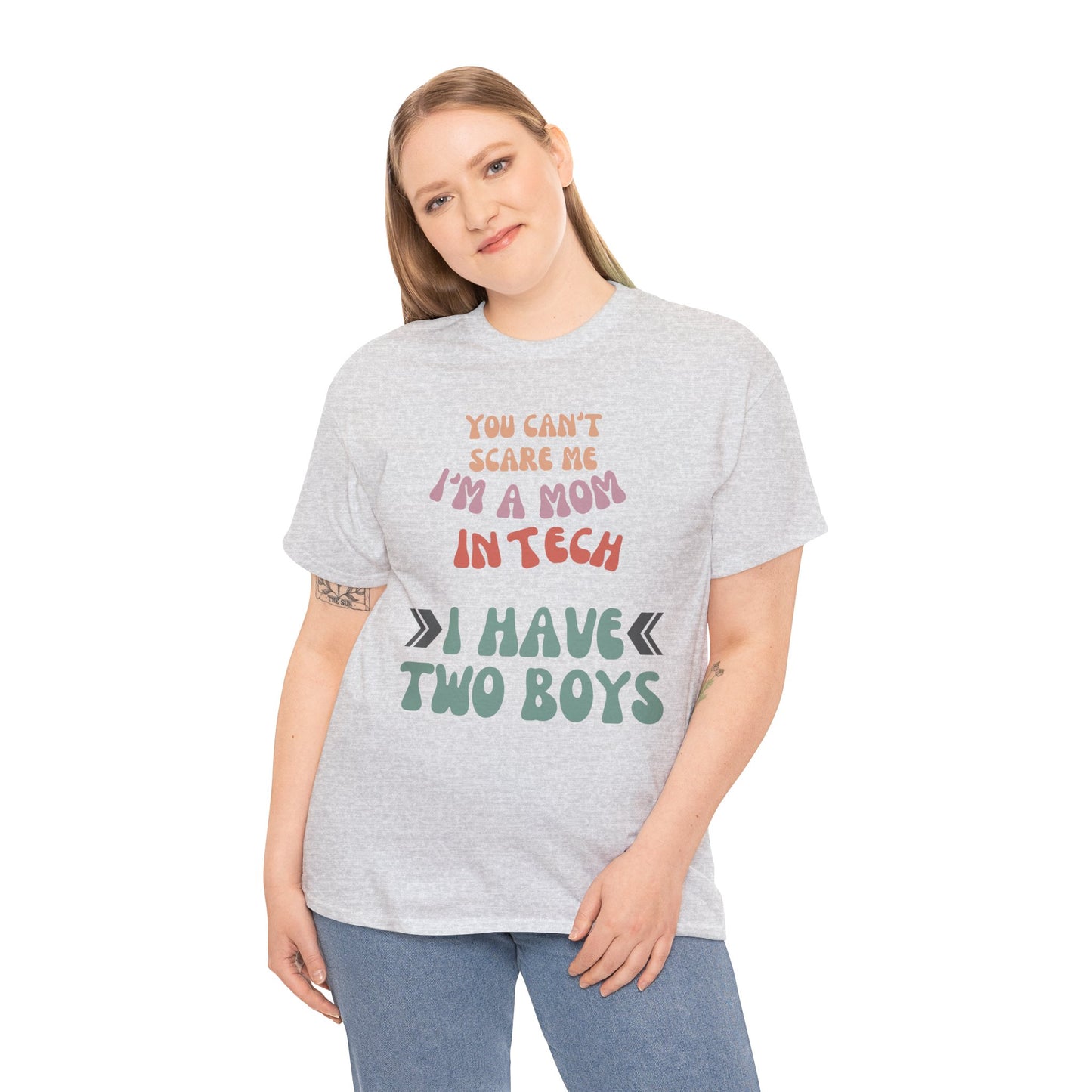 Mom in Tech with Two Boys Cotton Tee
