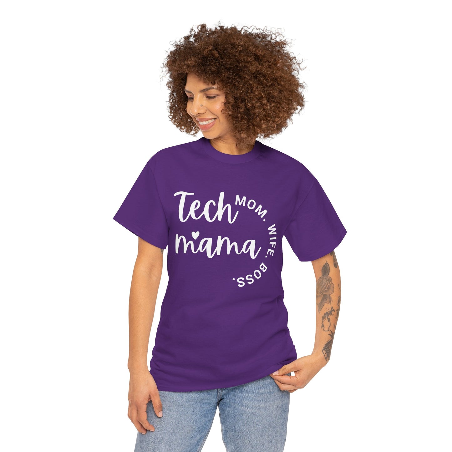 Tech Mama Boss Wife Mom Short Sleeve Cotton Tee