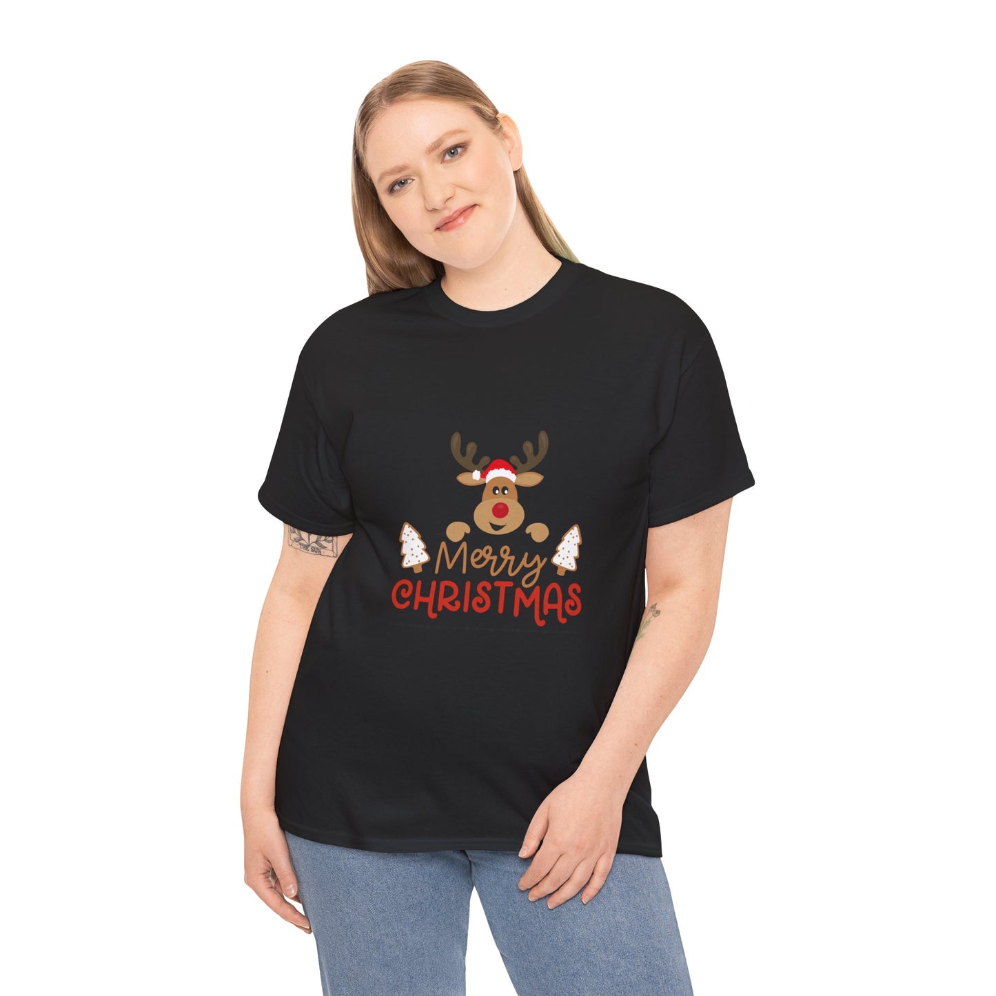 Merry Christmas Unisex Heavy Short Sleeve Cotton Tee