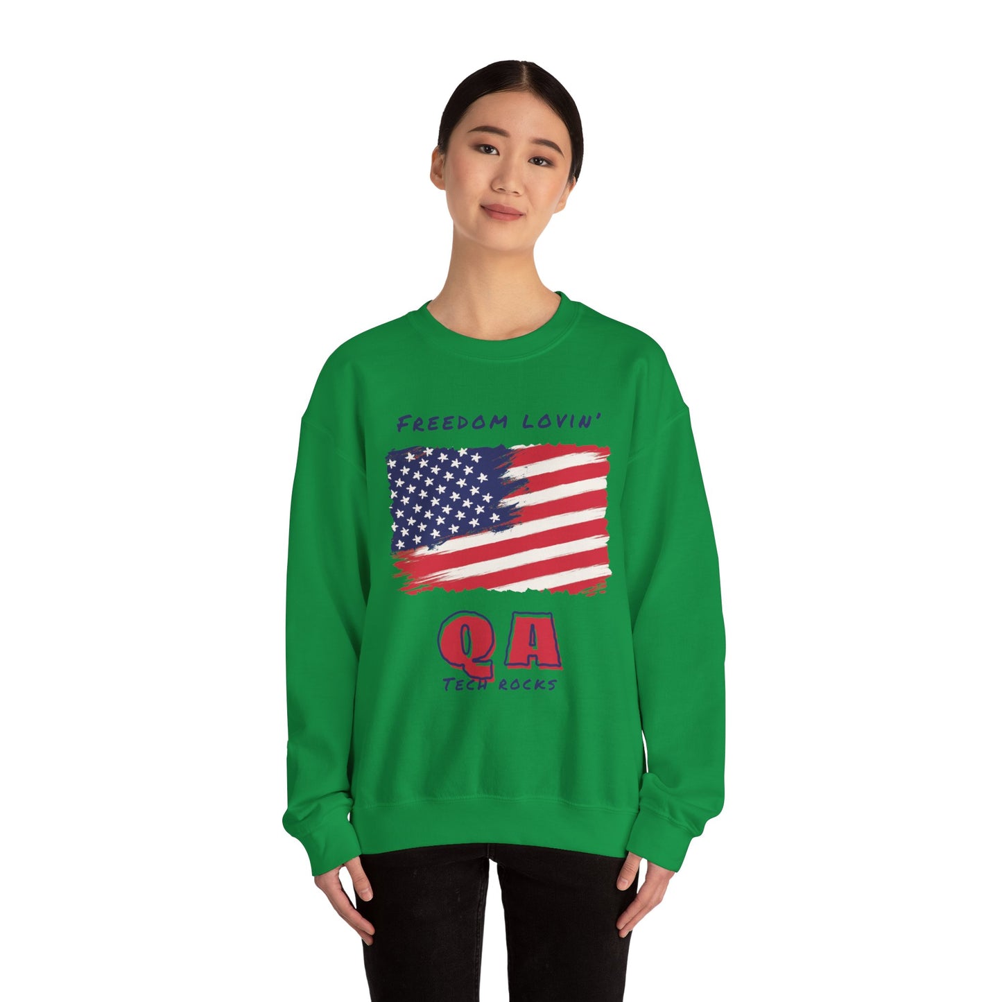 Freedom Loving QA Long Sleeve Crewneck Sweatshirt