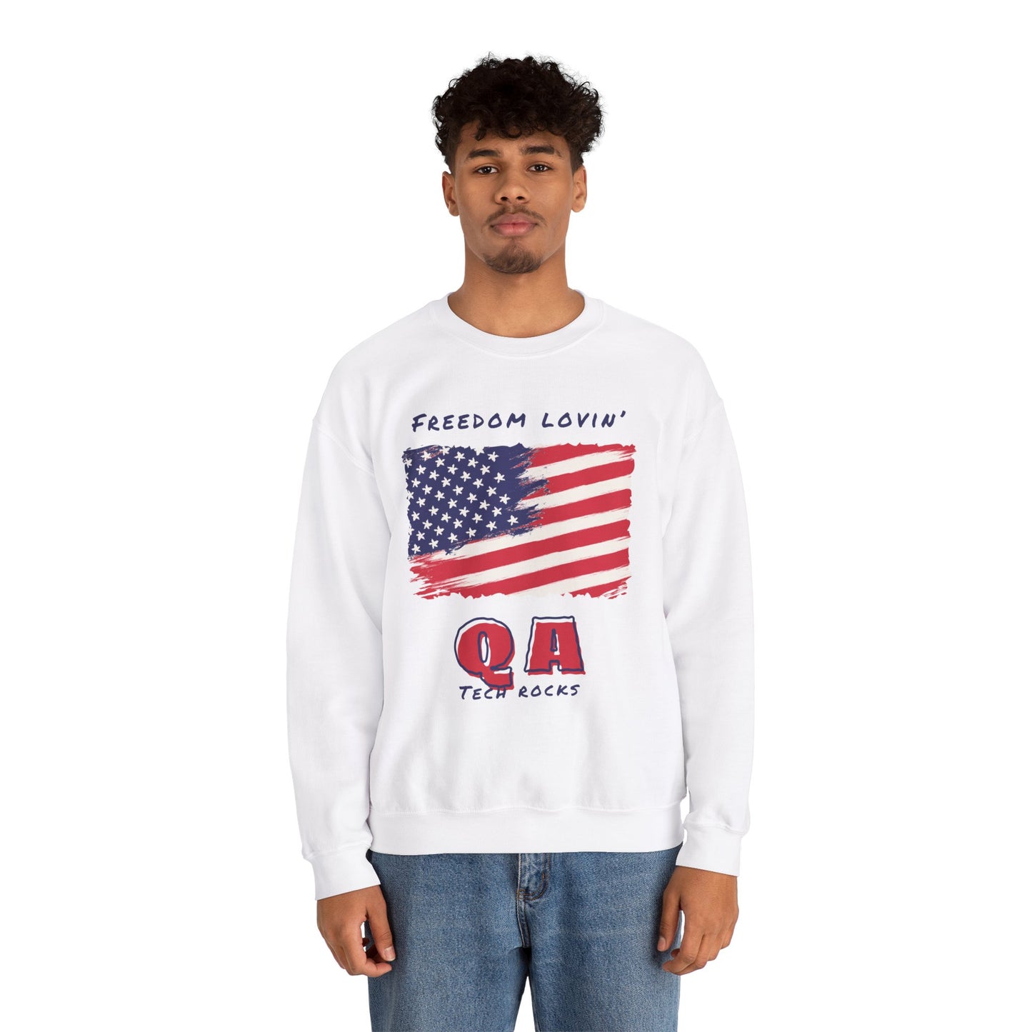 Freedom Loving QA Long Sleeve Crewneck Sweatshirt