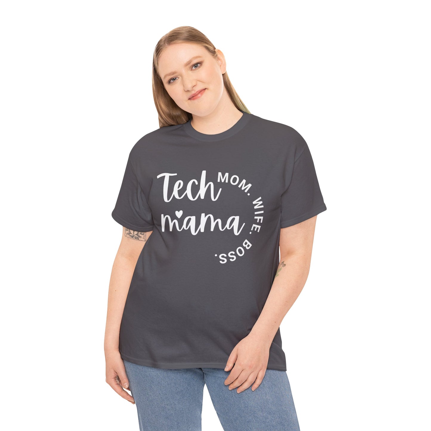 Tech Mama Boss Wife Mom Short Sleeve Cotton Tee