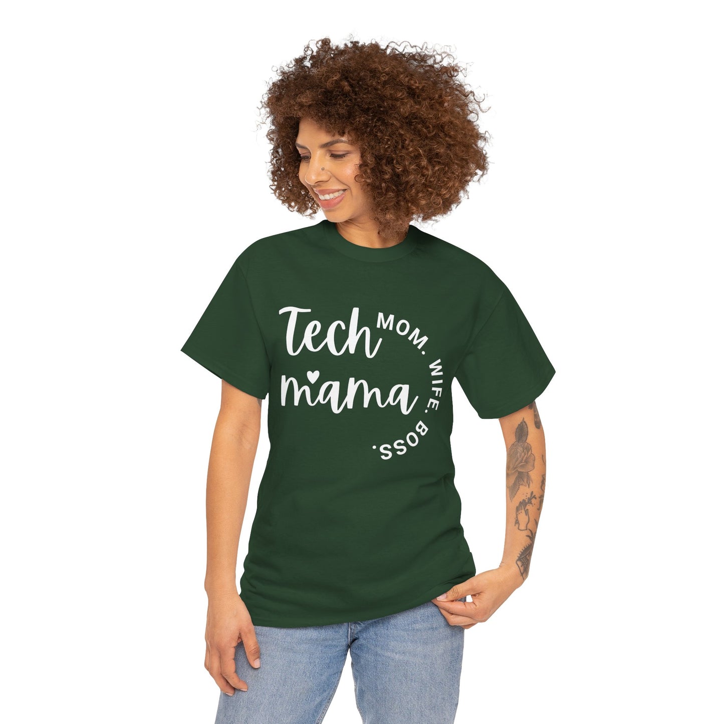 Tech Mama Boss Wife Mom Short Sleeve Cotton Tee