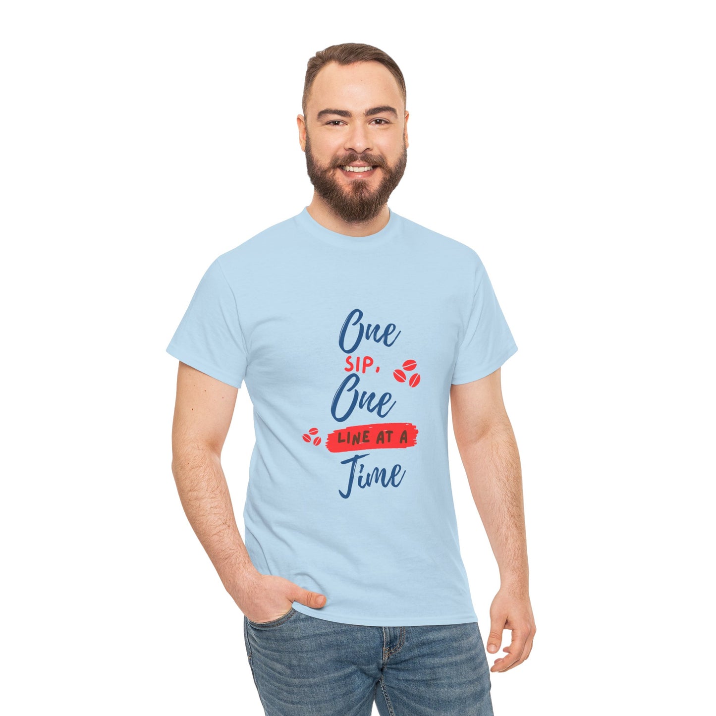 One Sip, One line at a Time, Cotton Tee