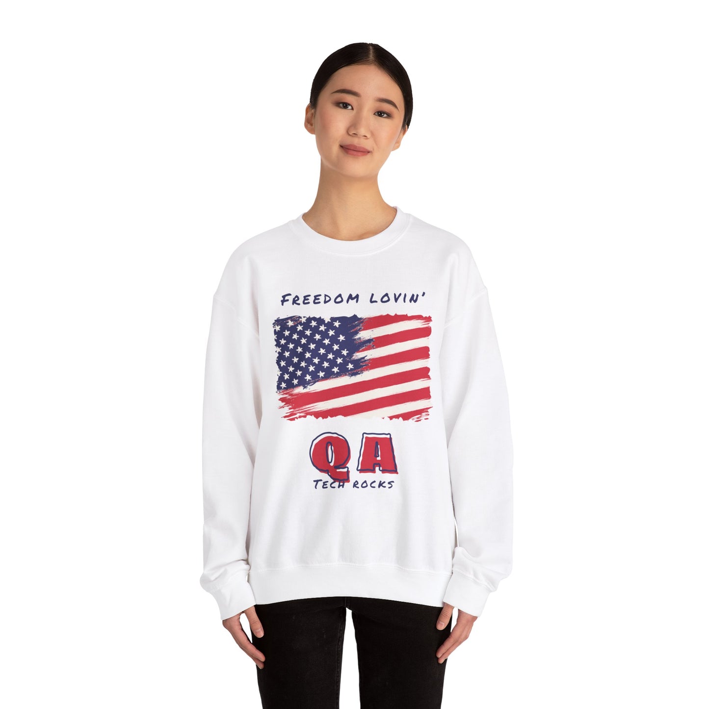 Freedom Loving QA Long Sleeve Crewneck Sweatshirt