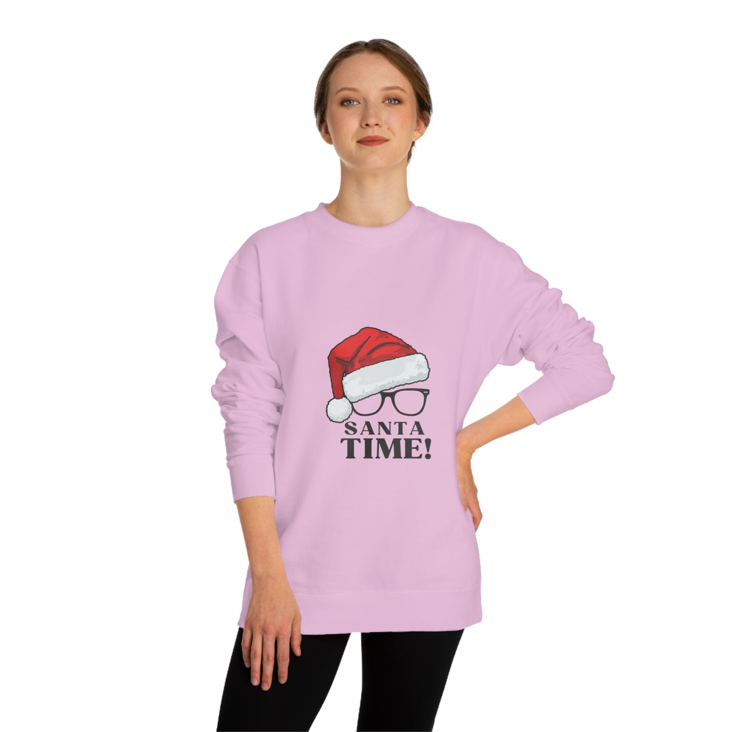 Santa Time Merry Christmas Unisex Crew Neck Sweatshirt