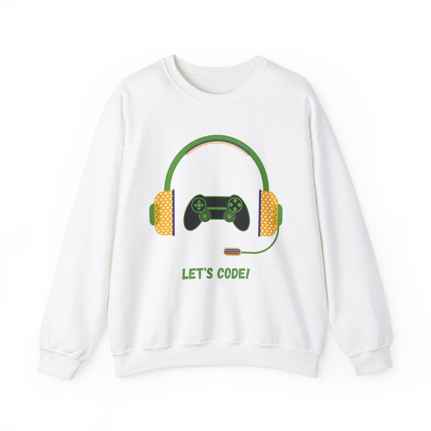 Let's Code Long Sleeve Crewneck Sweatshirt for Tech Lovers
