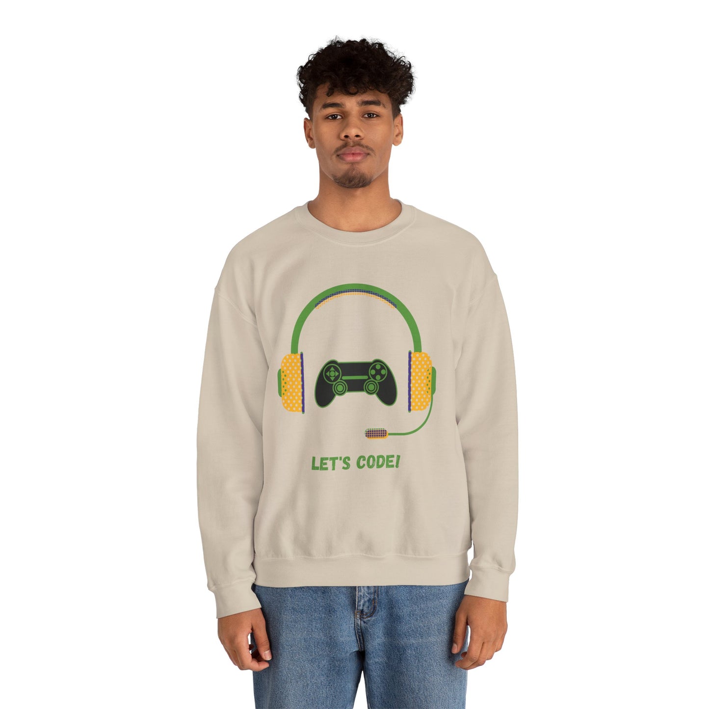 Let's Code Long Sleeve Crewneck Sweatshirt for Tech Lovers