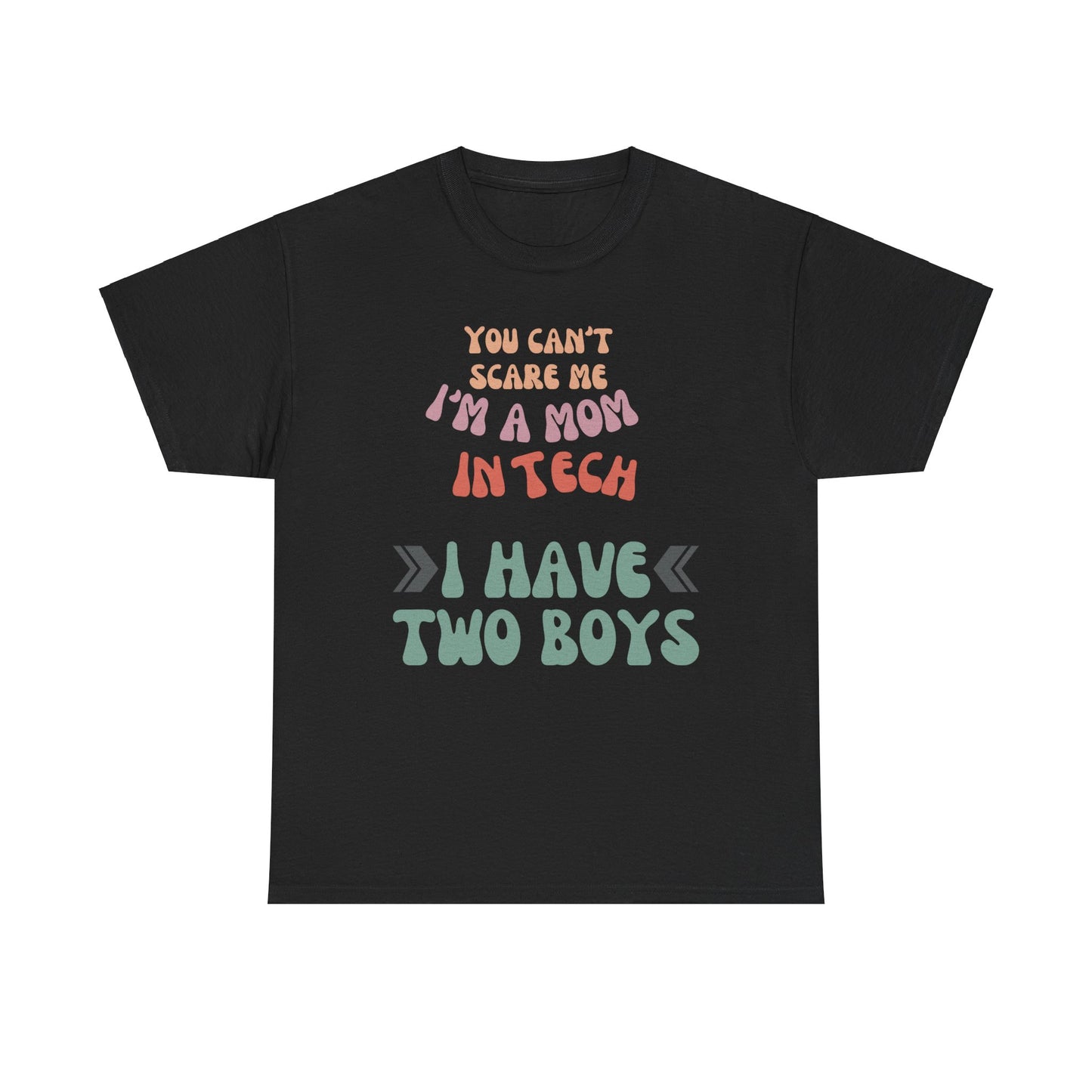 Mom in Tech with Two Boys Cotton Tee