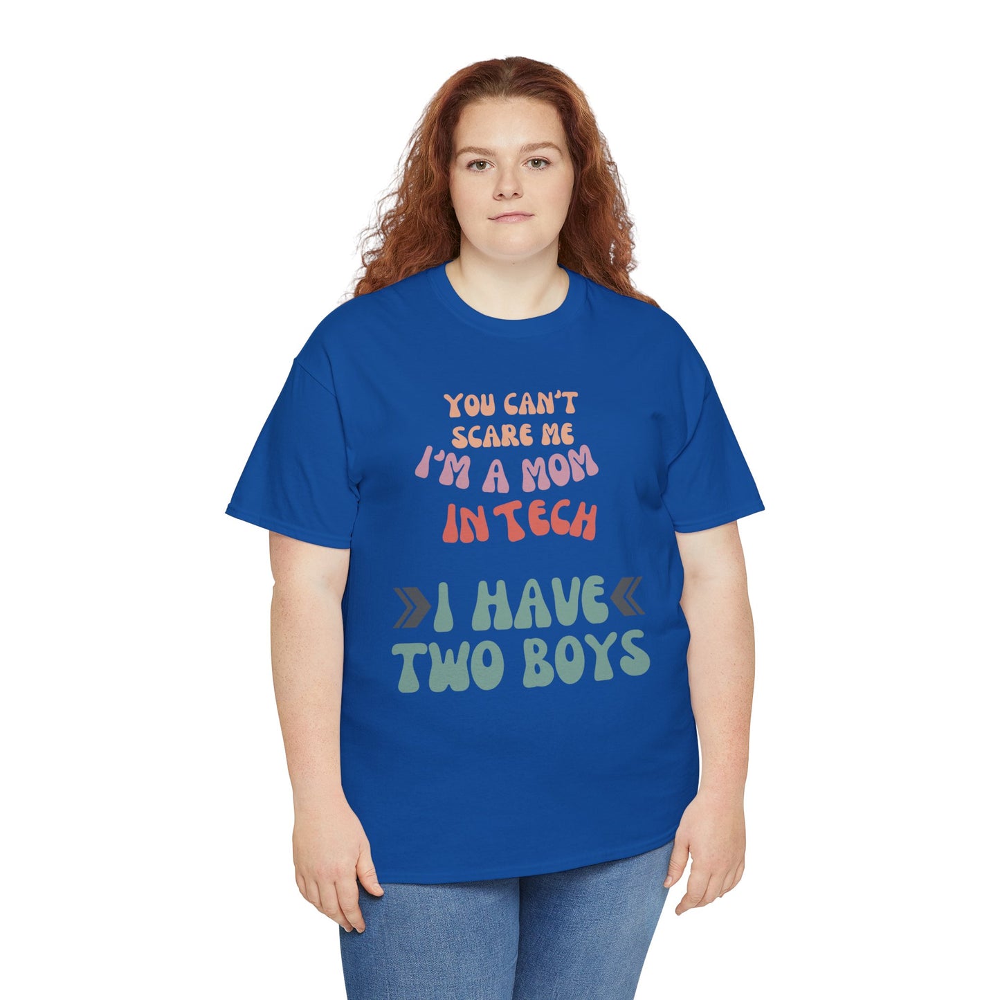 Mom in Tech with Two Boys Cotton Tee