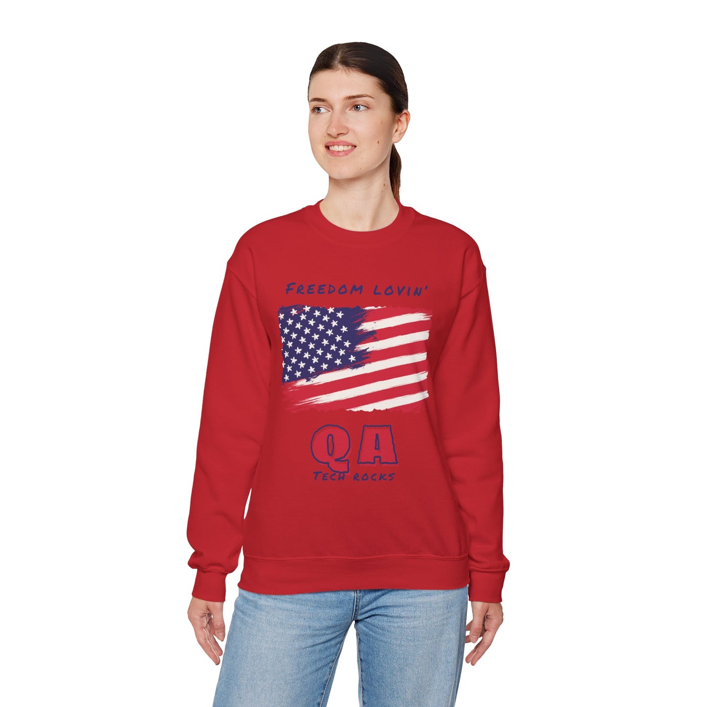 Freedom Loving QA Long Sleeve Crewneck Sweatshirt