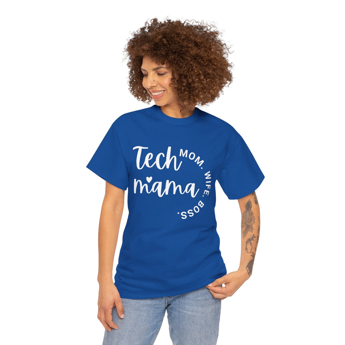 Tech Mama Boss Wife Mom Short Sleeve Cotton Tee