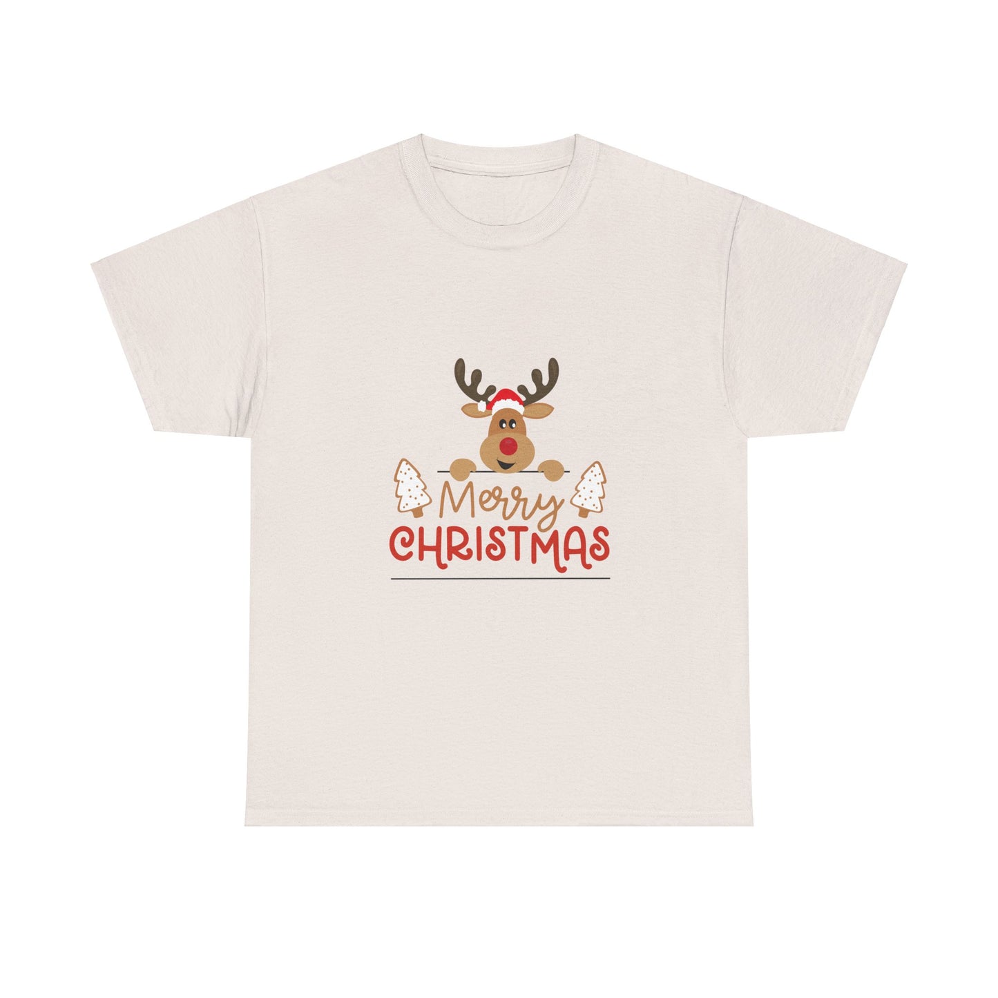 Merry Christmas Unisex Heavy Short Sleeve Cotton Tee