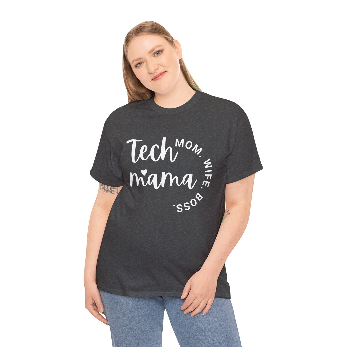 Tech Mama Boss Wife Mom Short Sleeve Cotton Tee