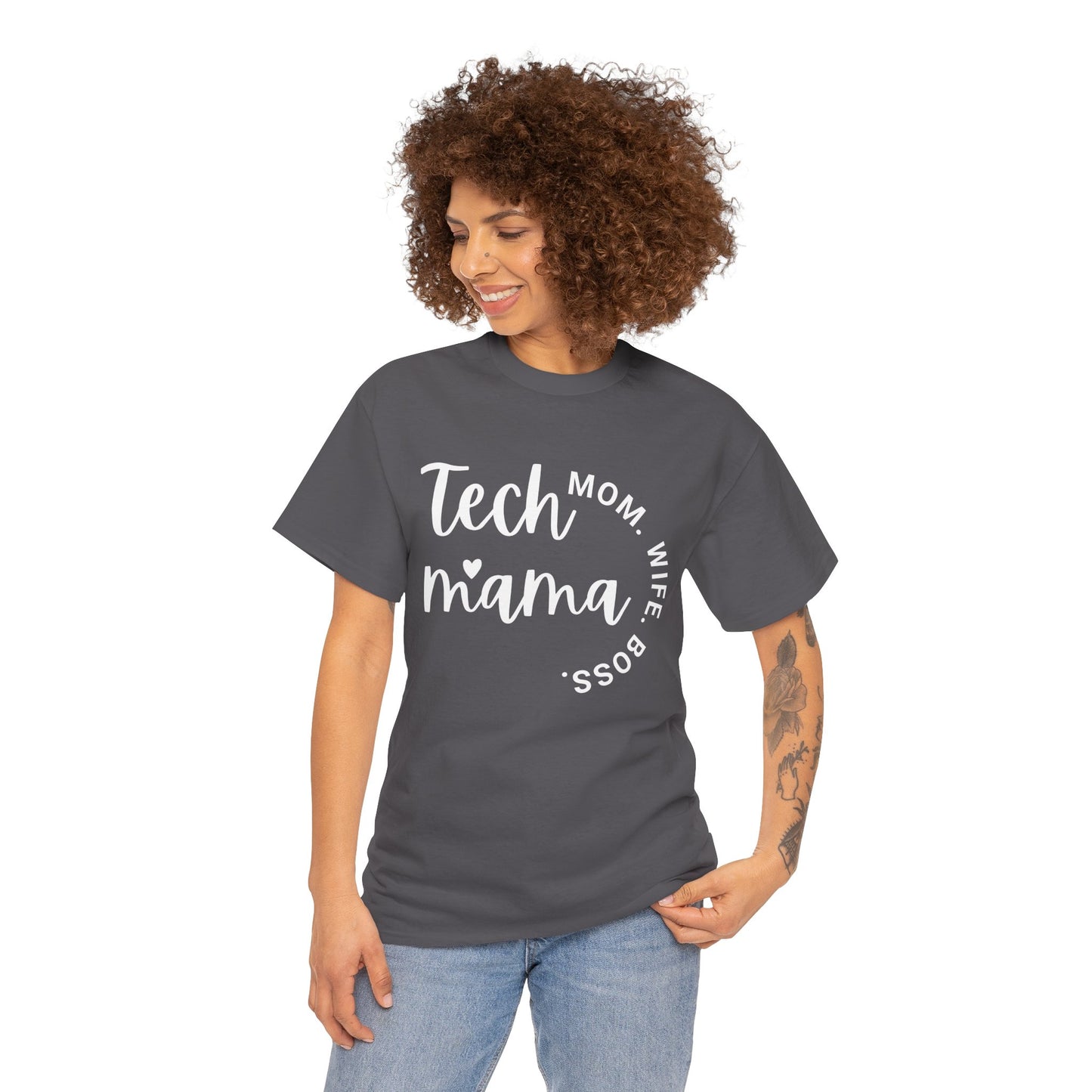 Tech Mama Boss Wife Mom Short Sleeve Cotton Tee