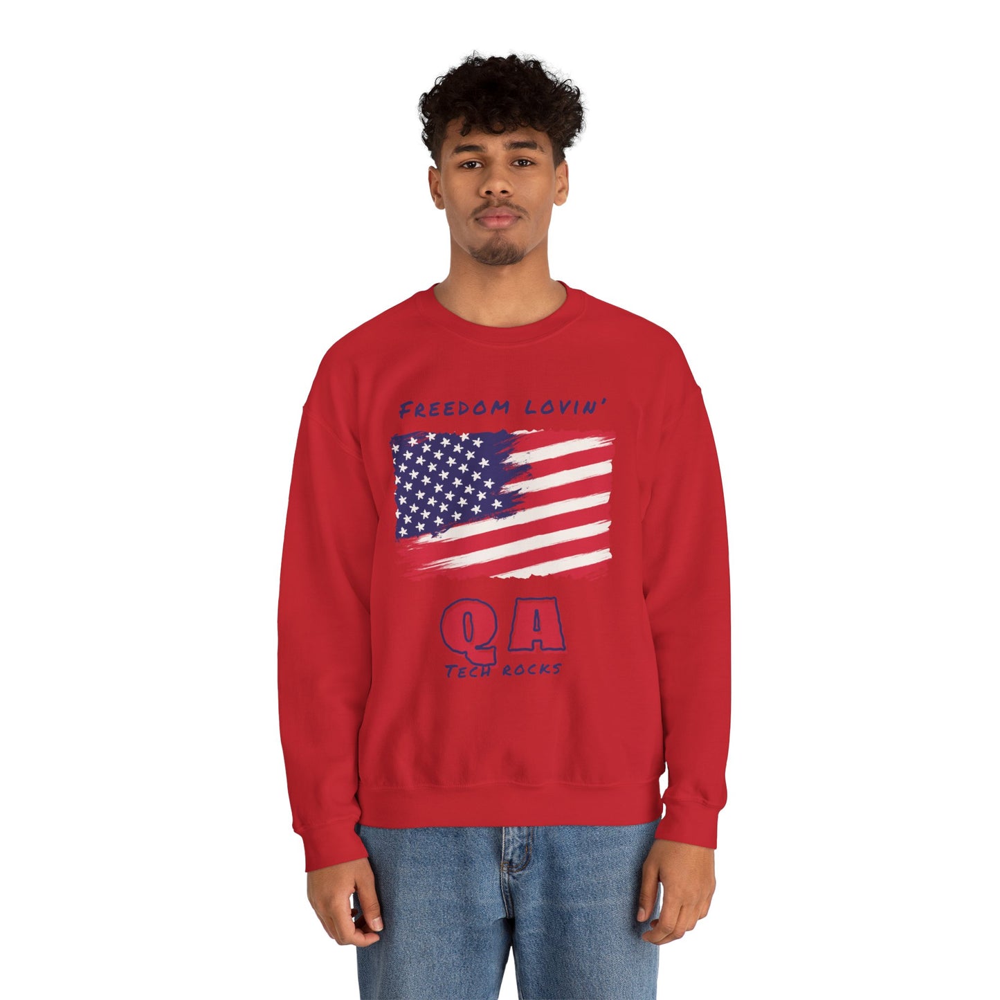 Freedom Loving QA Long Sleeve Crewneck Sweatshirt
