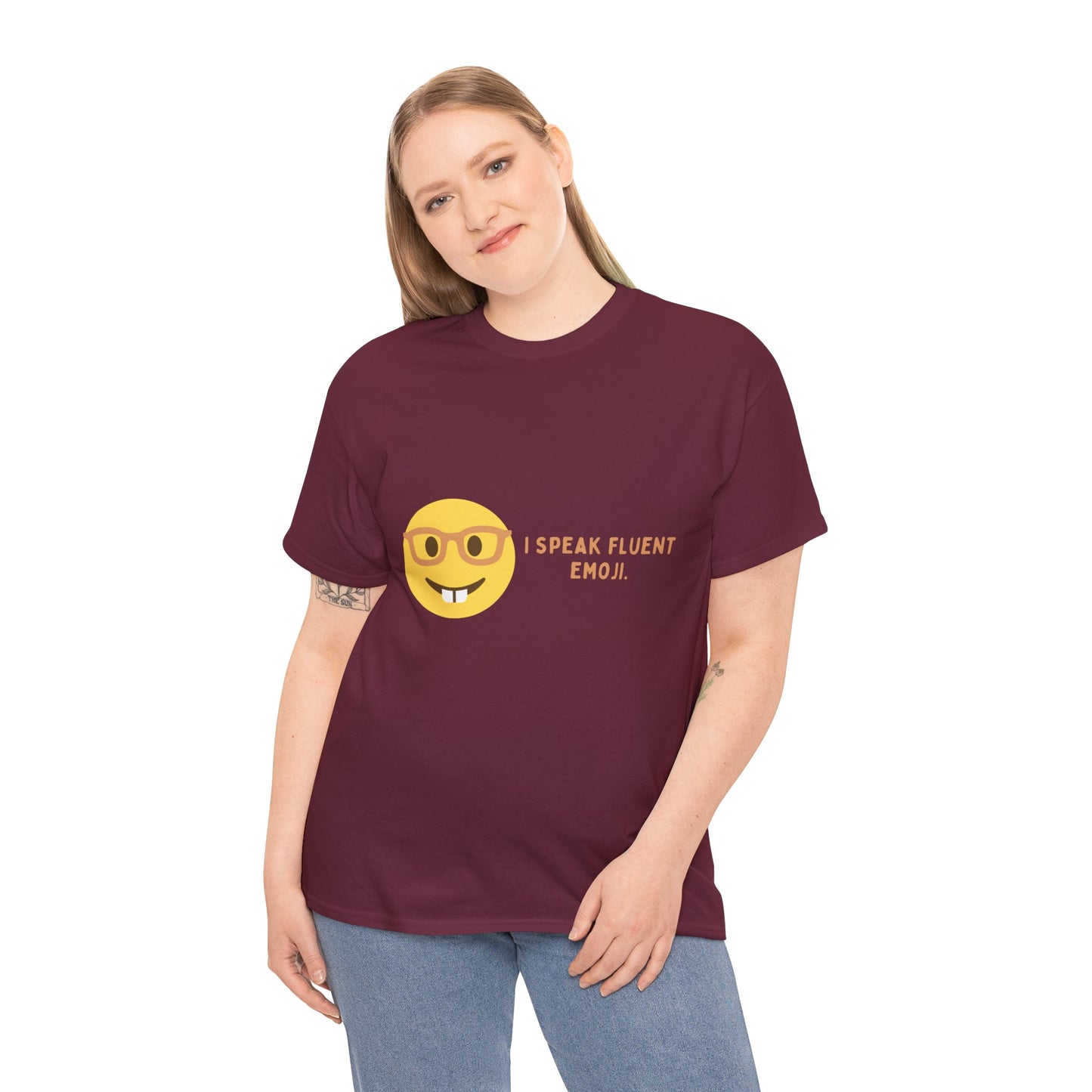 I Speak Fluent Emoji Cotton Tee