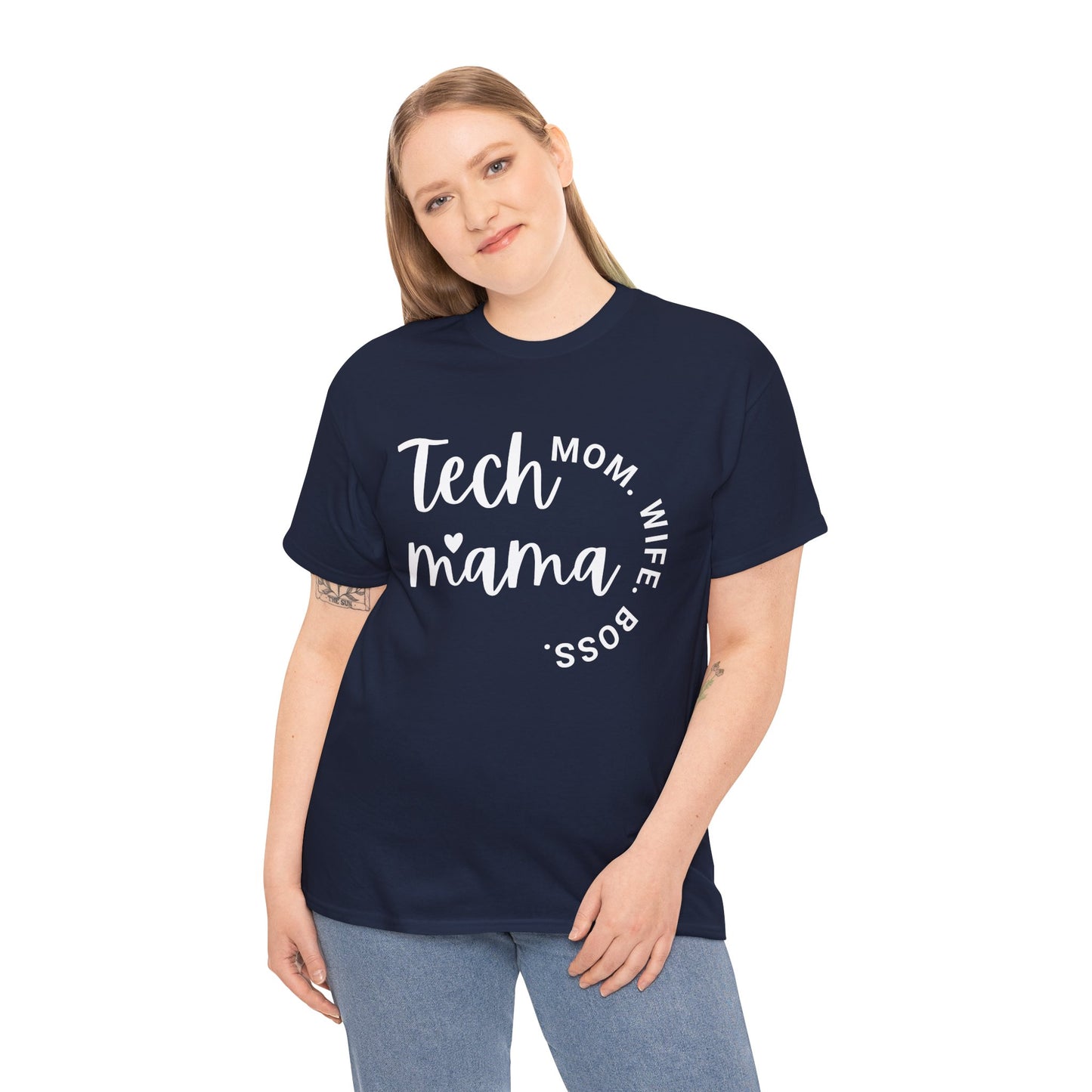 Tech Mama Boss Wife Mom Short Sleeve Cotton Tee