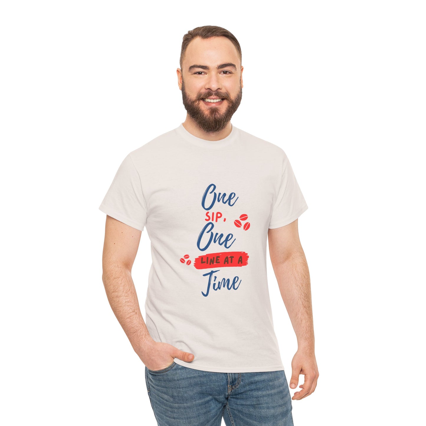One Sip, One line at a Time, Cotton Tee