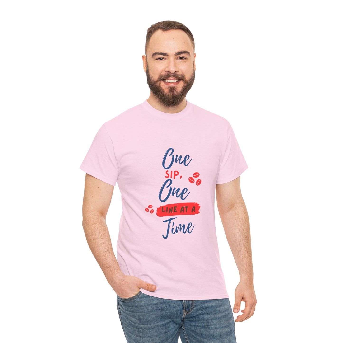 One Sip, One line at a Time, Cotton Tee
