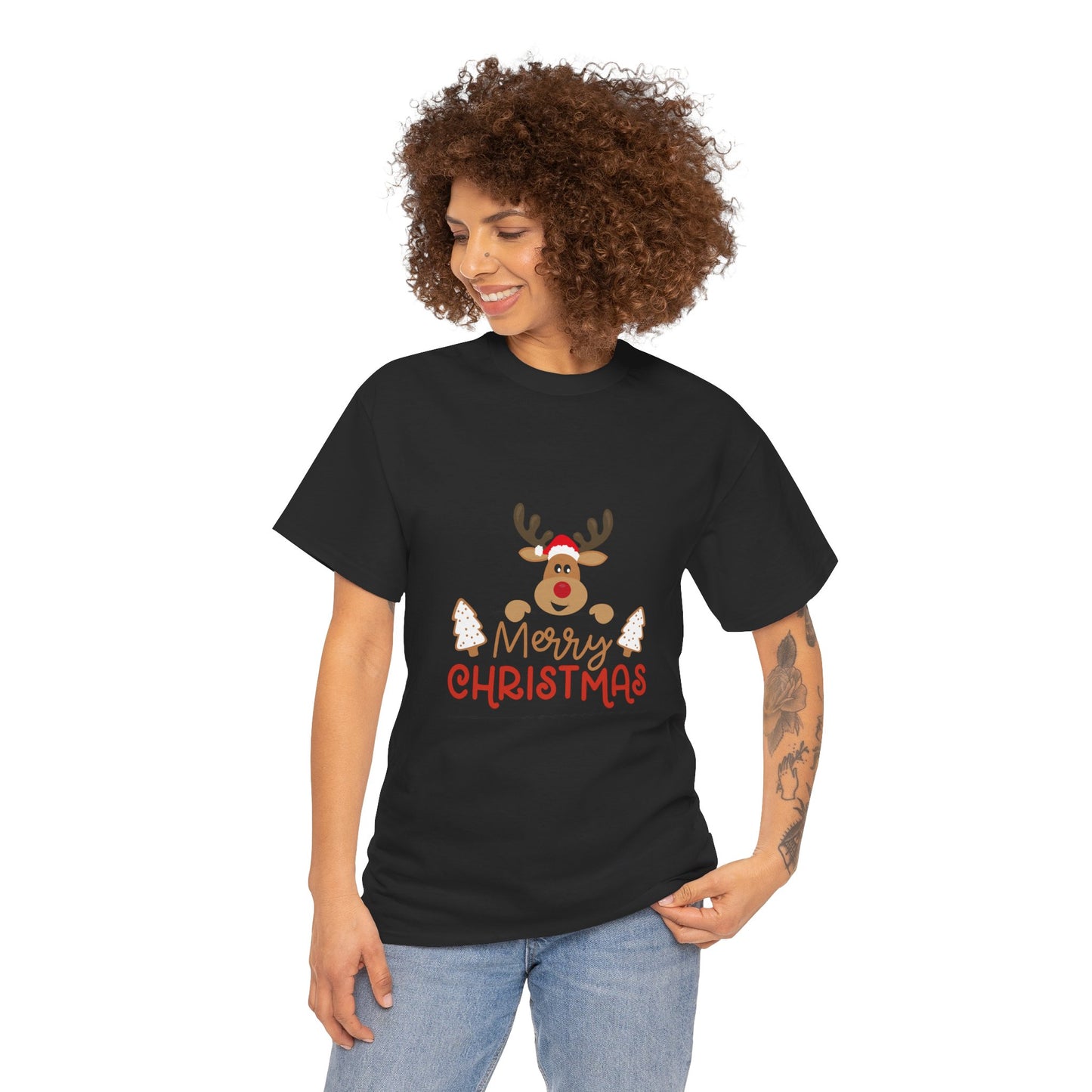 Merry Christmas Unisex Heavy Short Sleeve Cotton Tee