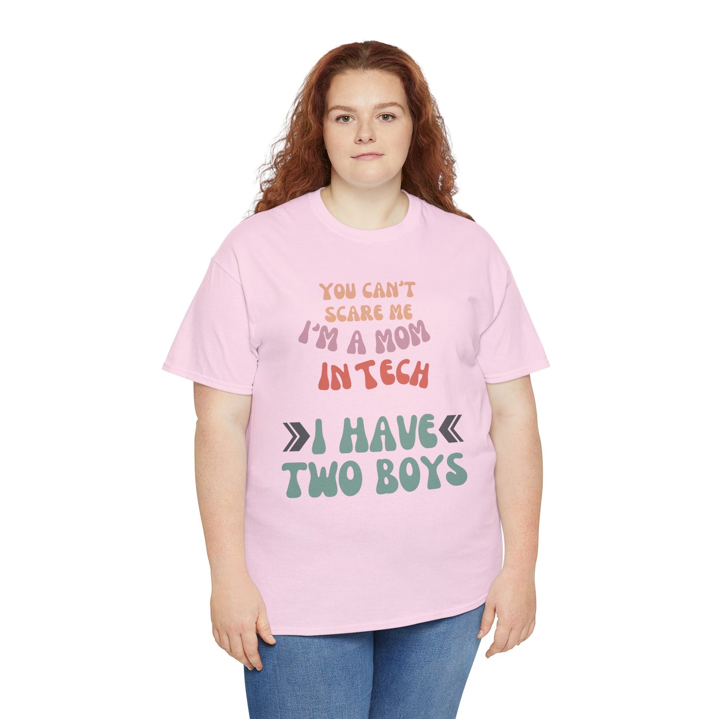 Mom in Tech with Two Boys Cotton Tee