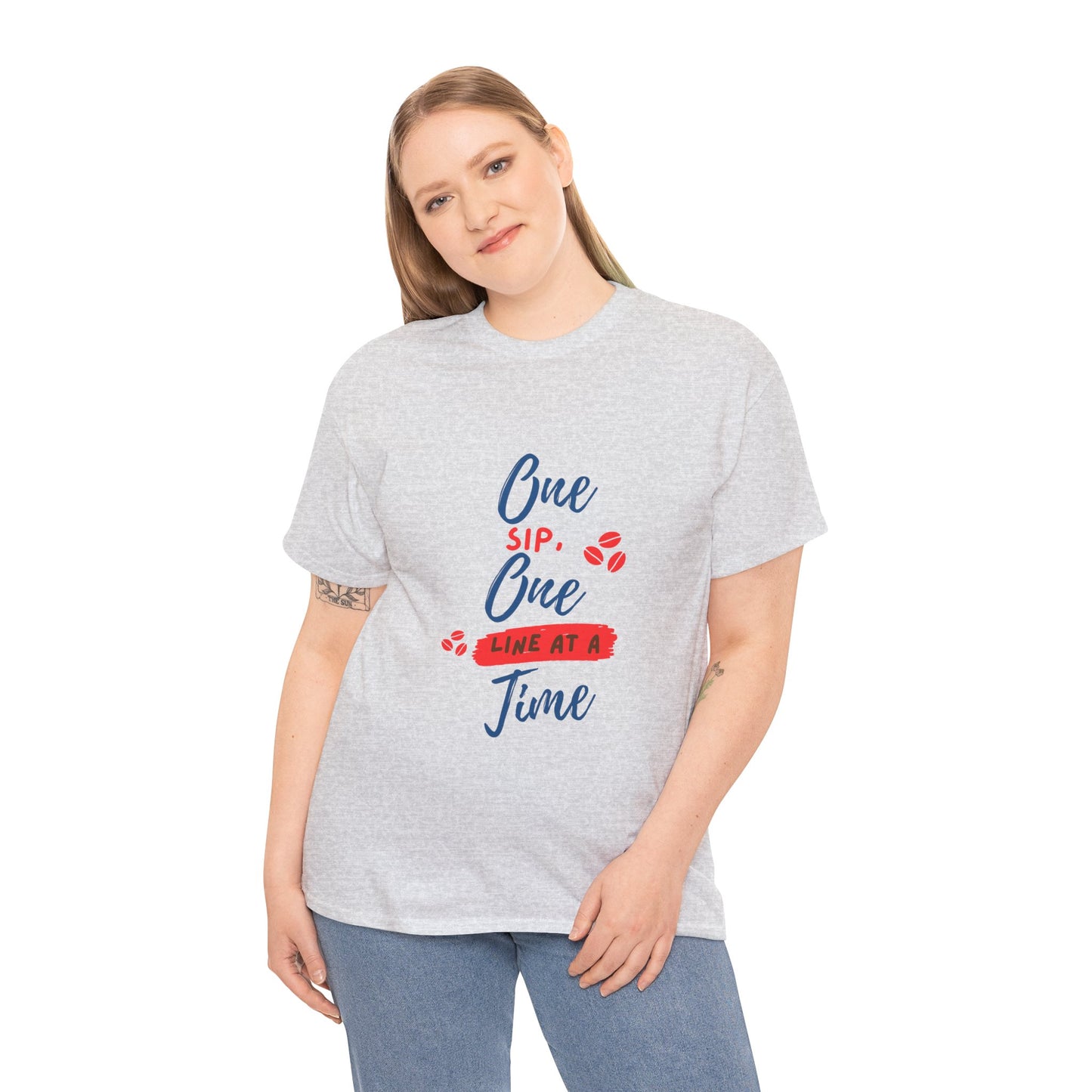 One Sip, One line at a Time, Cotton Tee