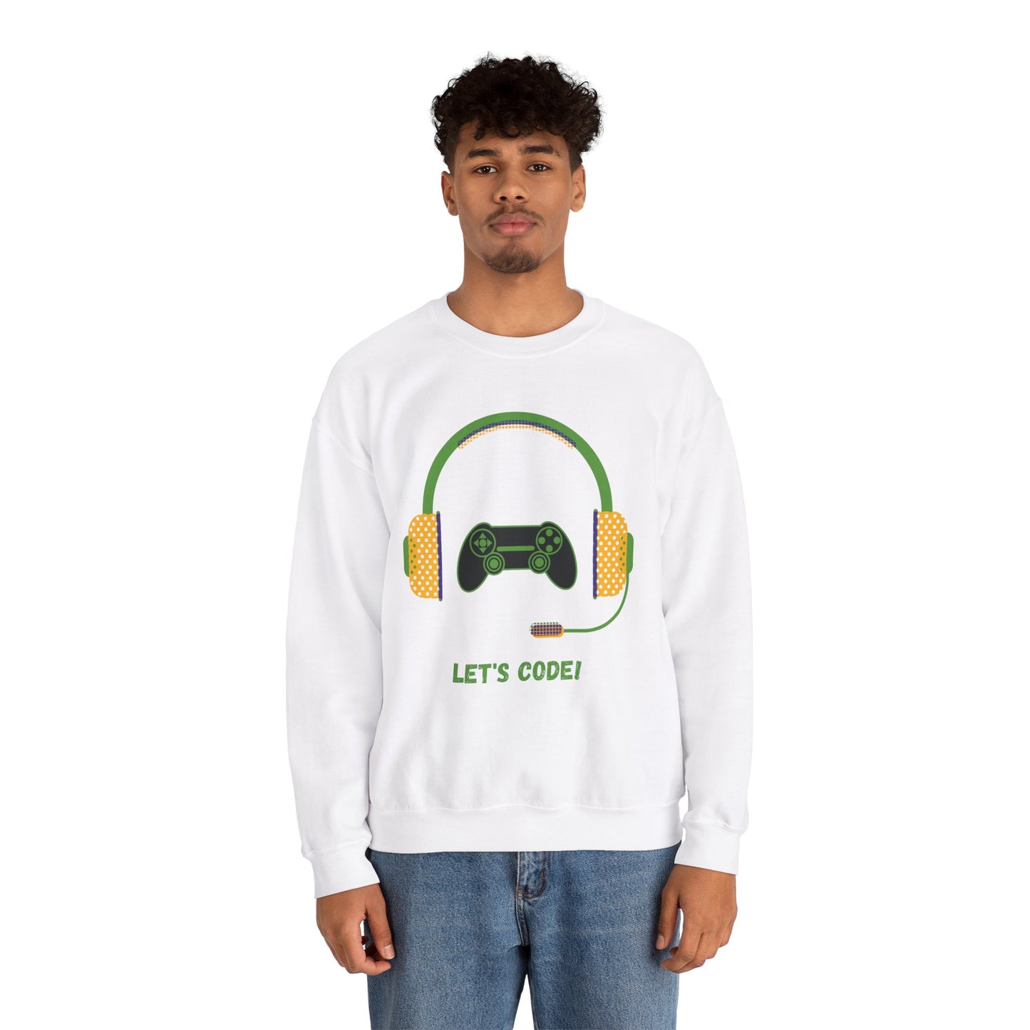 Let's Code Long Sleeve Crewneck Sweatshirt for Tech Lovers