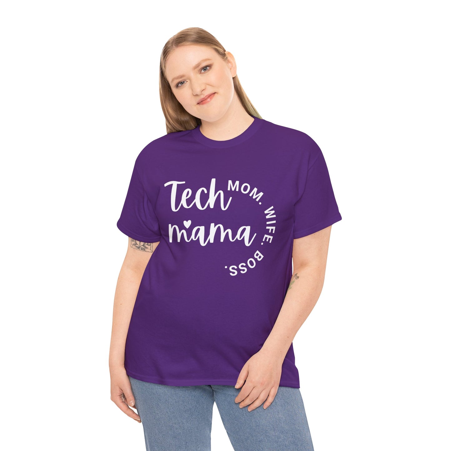 Tech Mama Boss Wife Mom Short Sleeve Cotton Tee