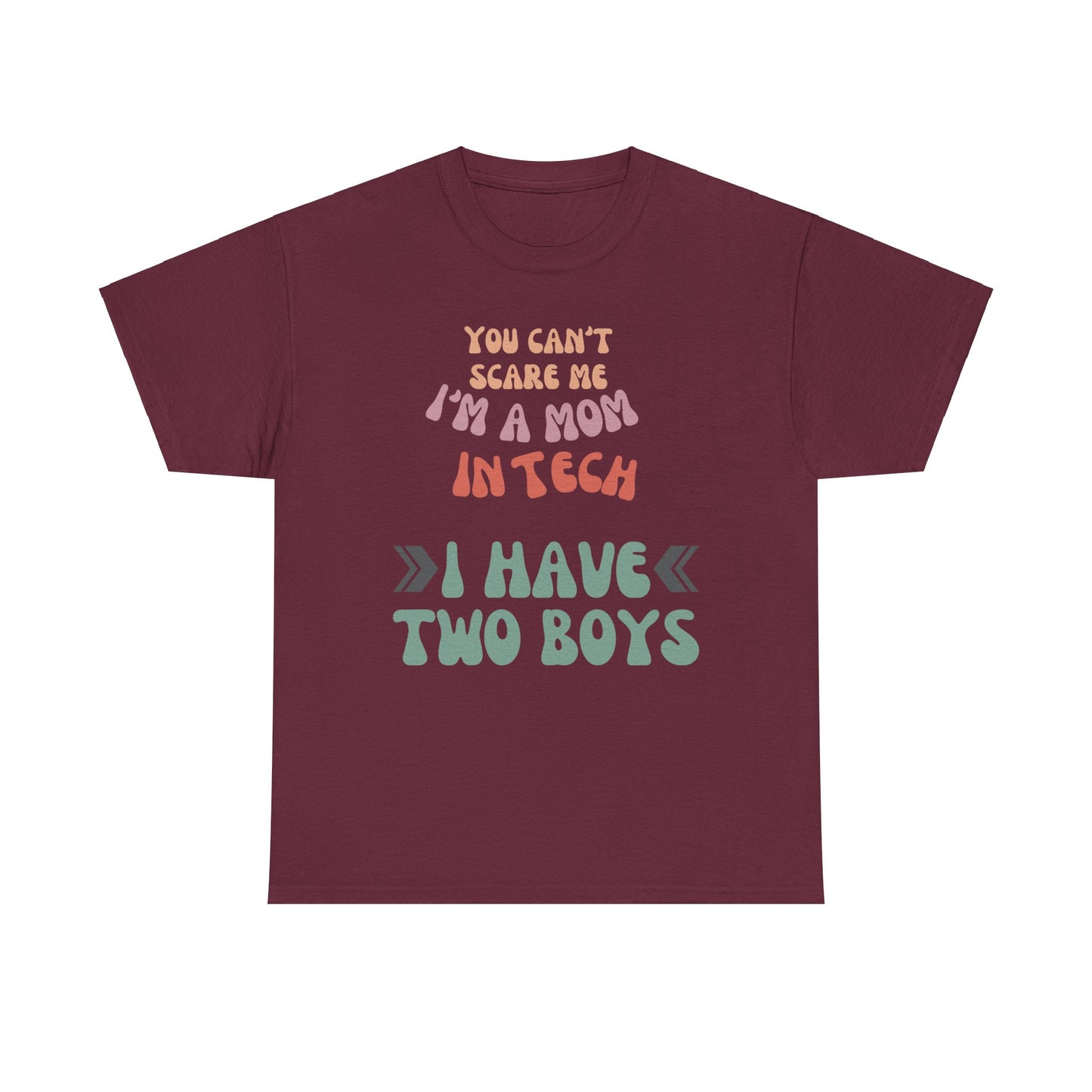 Mom in Tech with Two Boys Cotton Tee