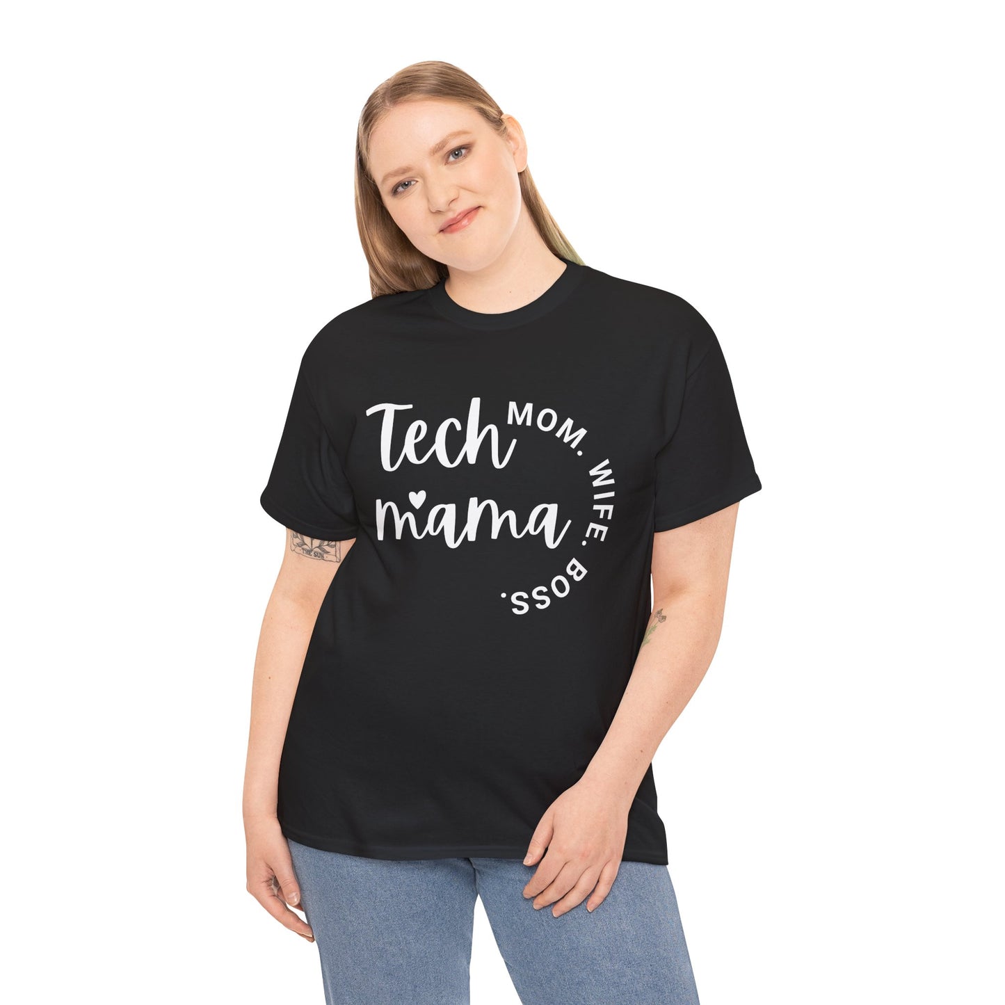 Tech Mama Boss Wife Mom Short Sleeve Cotton Tee