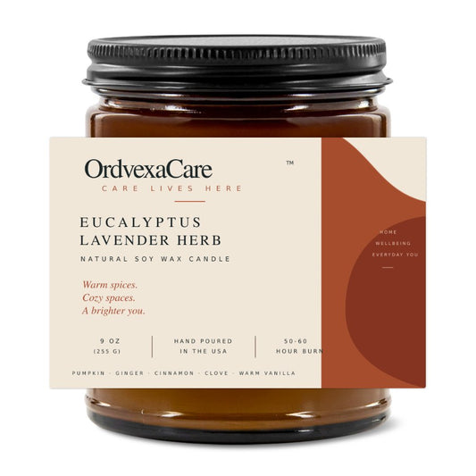 Ordvexa Care Eucalyptus Lavender Herb Scented Candle