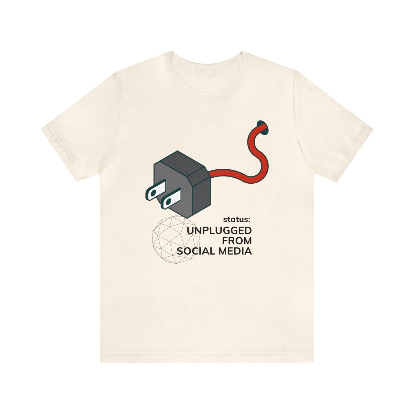 Unplugged from Social Media Jersey Short Sleeve Tee