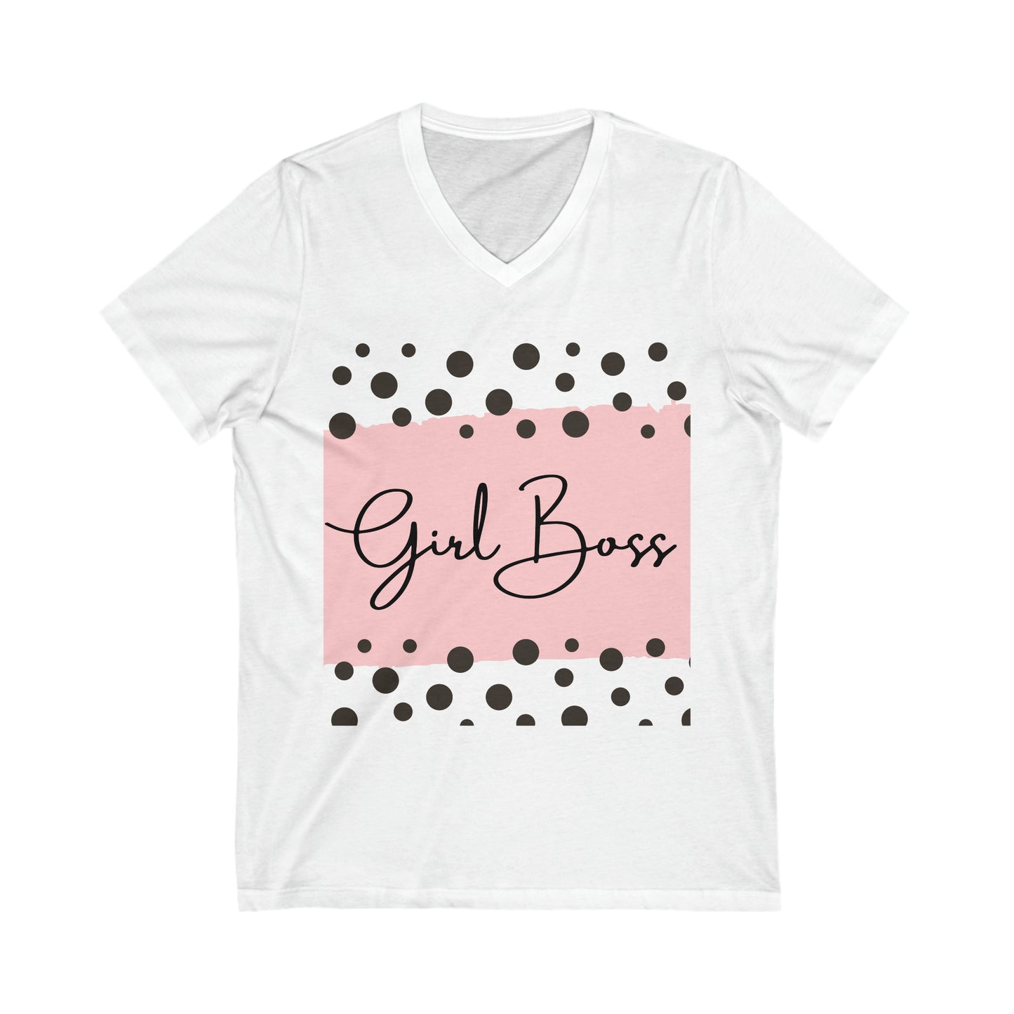 Girl Boss Jersey Short Sleeve V-Neck Tee