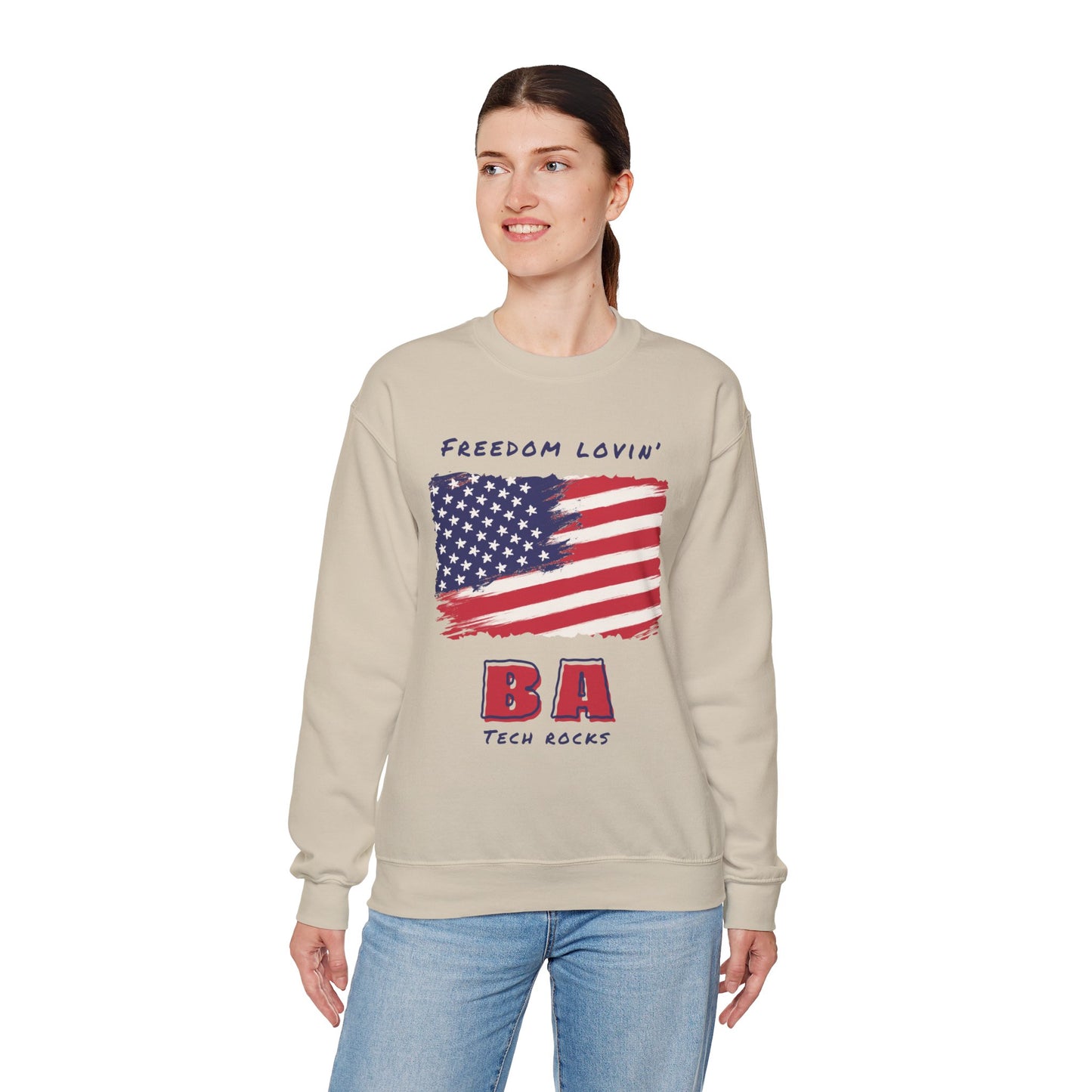 Freedom Loving BA Long Sleeve Crewneck Sweatshirt