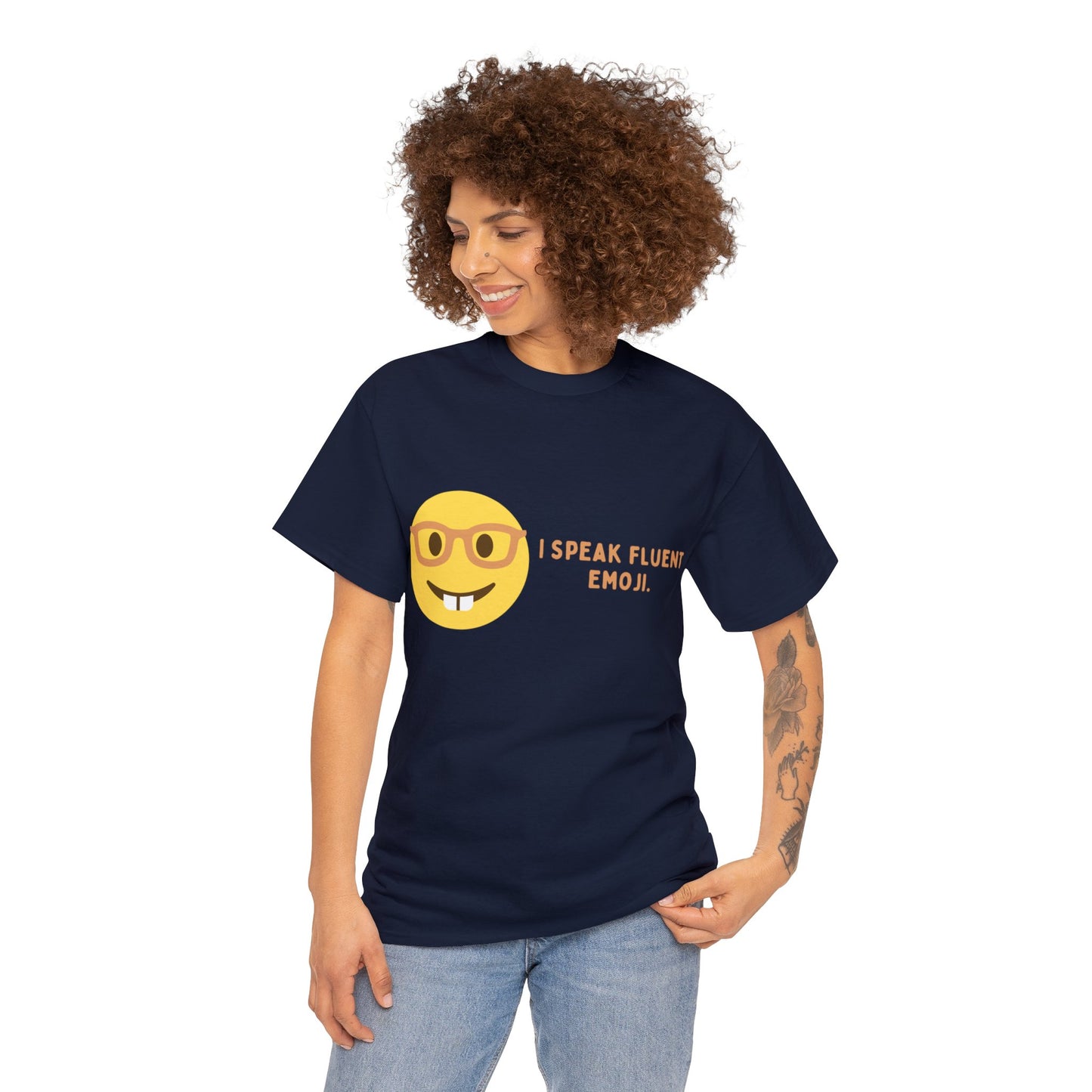 I Speak Fluent Emoji Cotton Tee