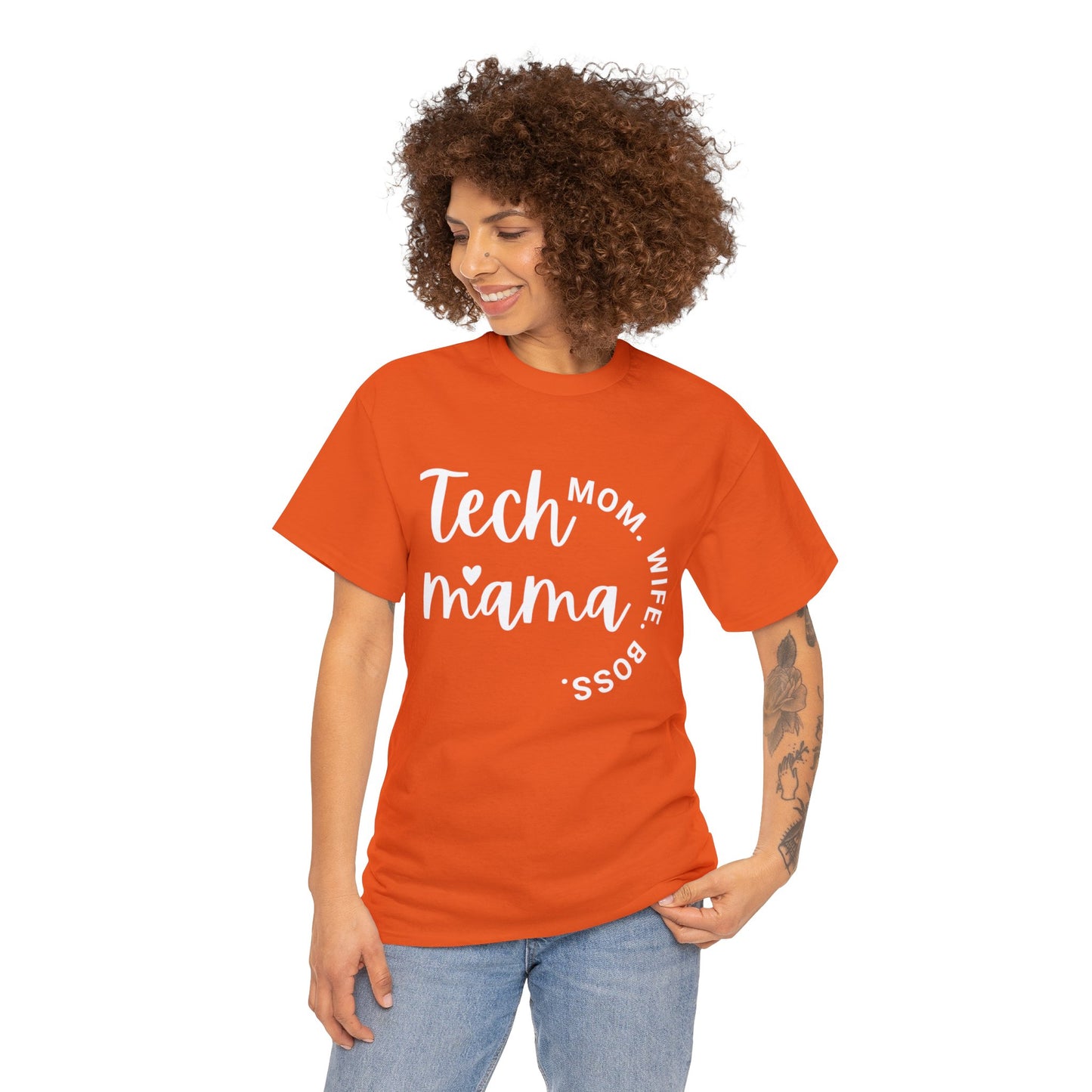 Tech Mama Boss Wife Mom Cotton Tee