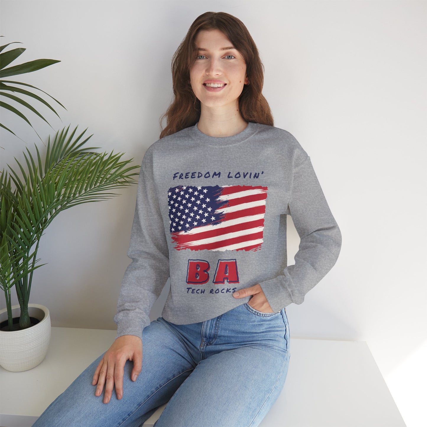 Freedom Loving BA Long Sleeve Crewneck Sweatshirt