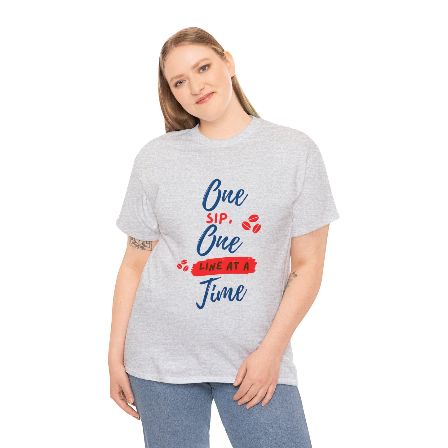 One Sip, One line at a Time Cotton Tee