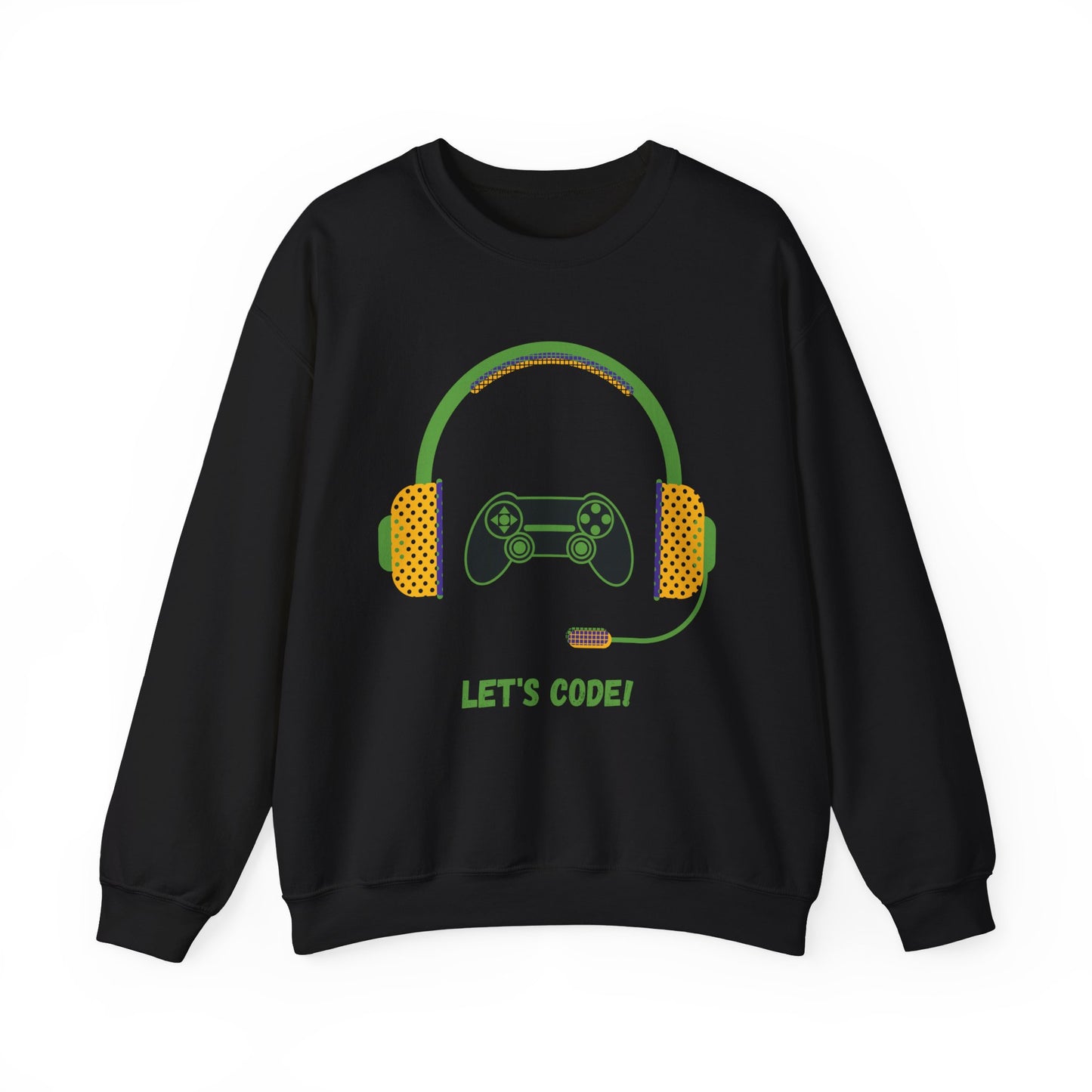 Let's Code Long Sleeve Crewneck Sweatshirt for Tech Lovers