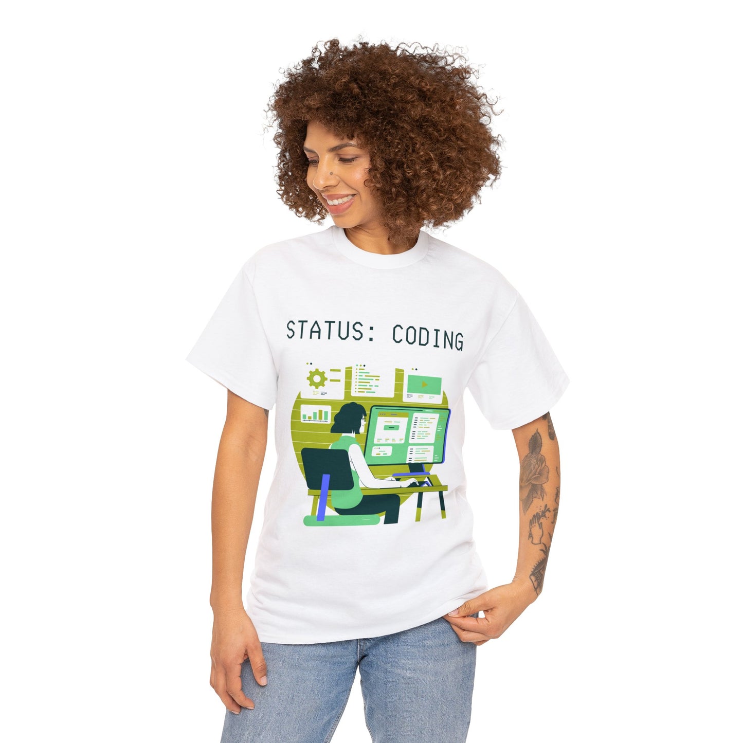 Status Coding Unisex Heavy Cotton Tee