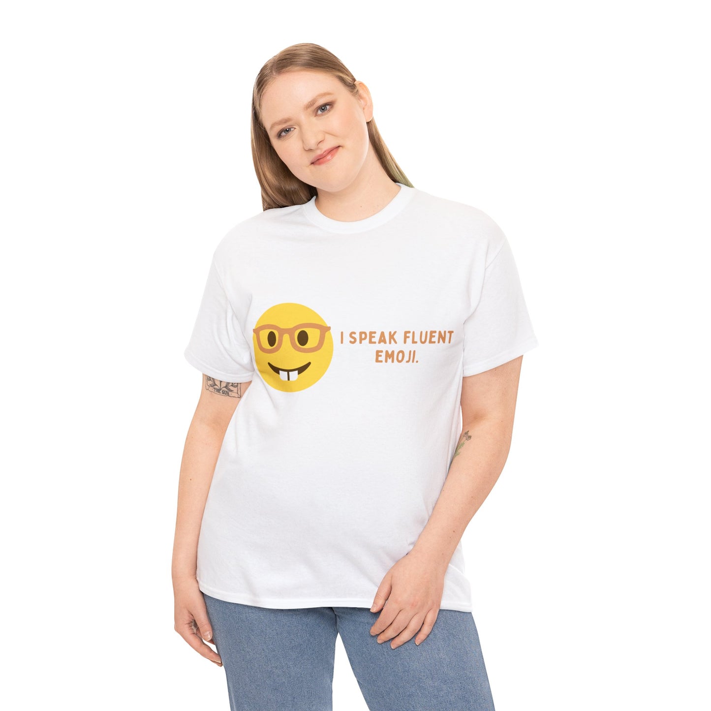 I Speak Fluent Emoji Cotton Tee