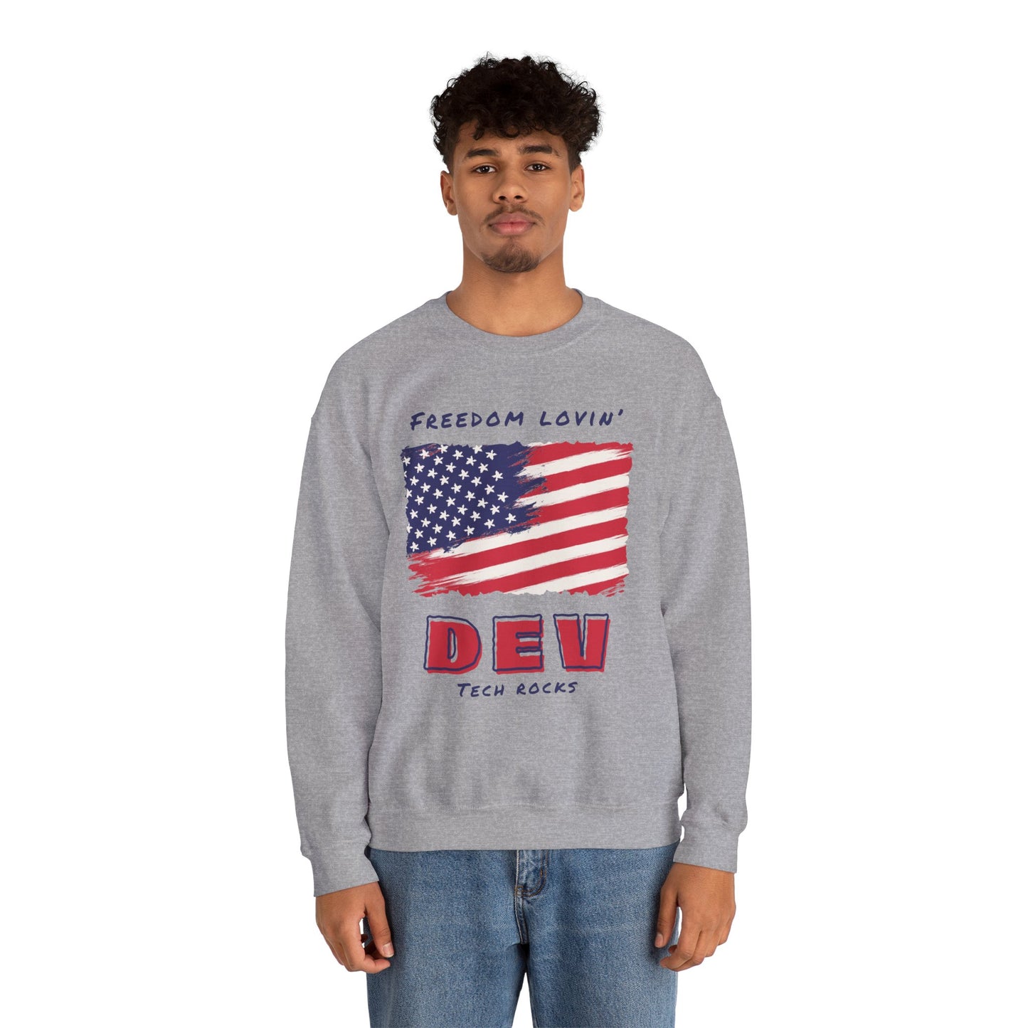 Freedom Loving Dev Long Sleeve Crewneck Sweatshirt