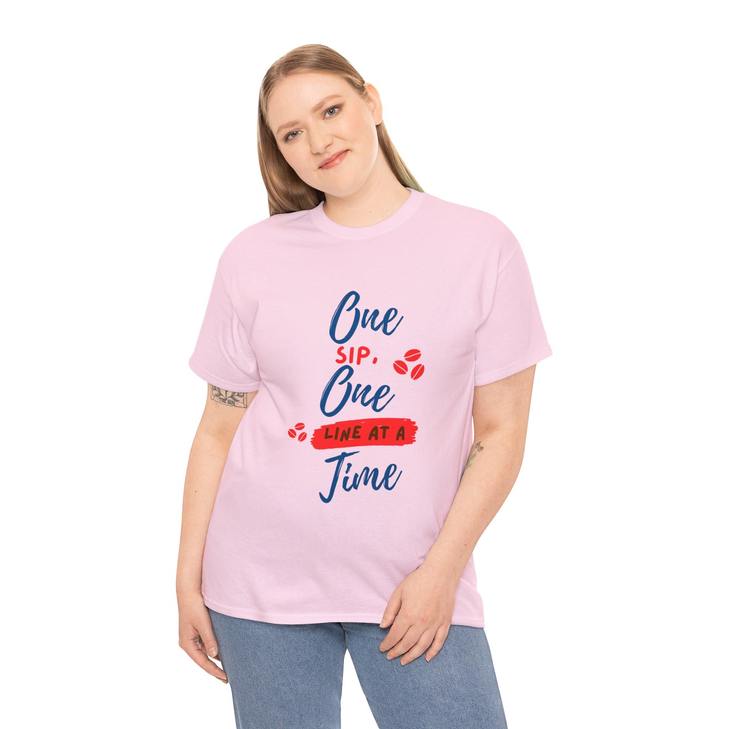 One Sip, One line at a Time Cotton Tee