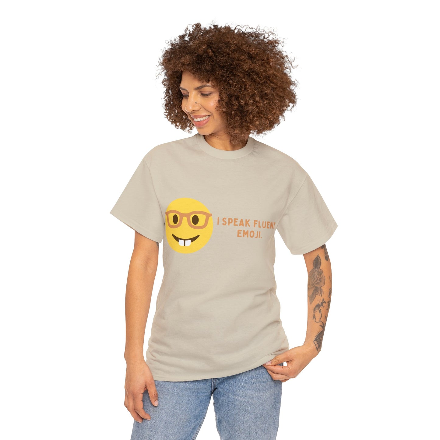 I Speak Fluent Emoji Cotton Tee