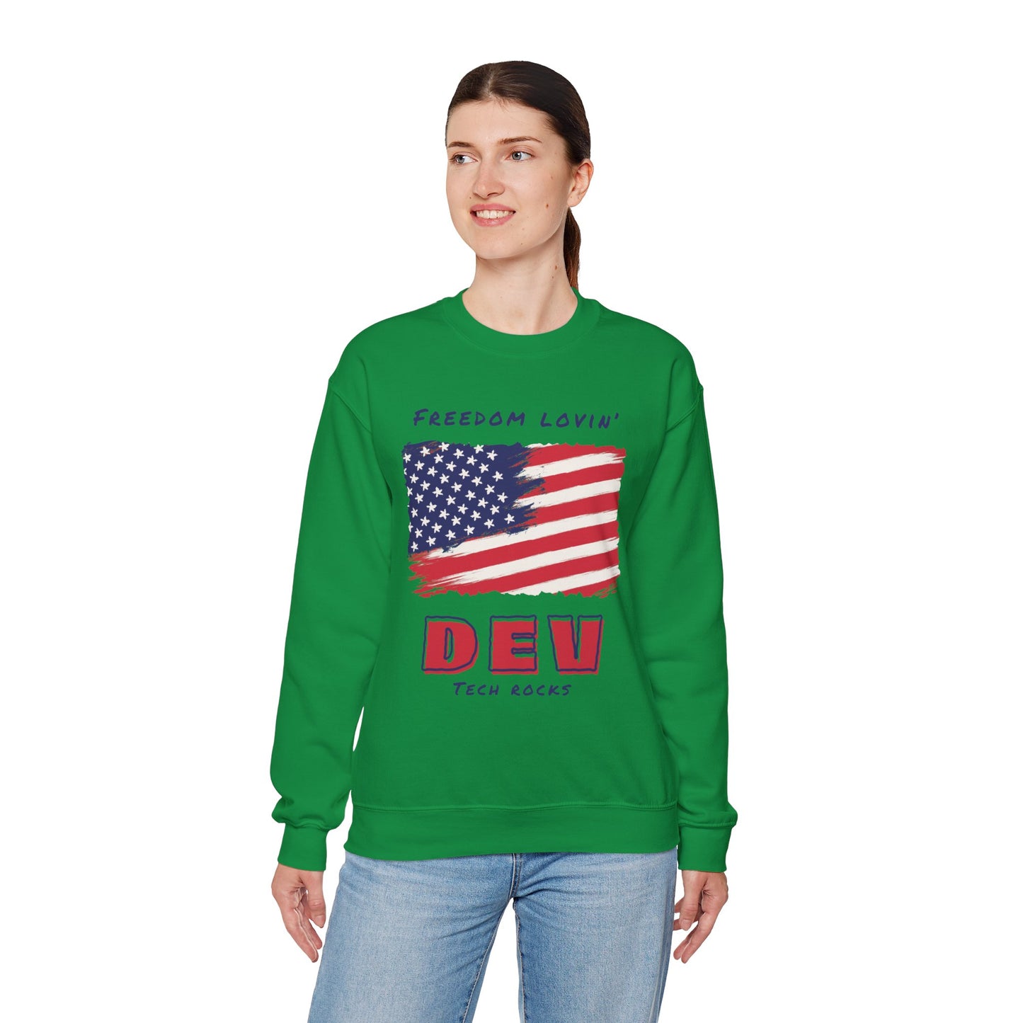 Freedom Loving Dev Long Sleeve Crewneck Sweatshirt